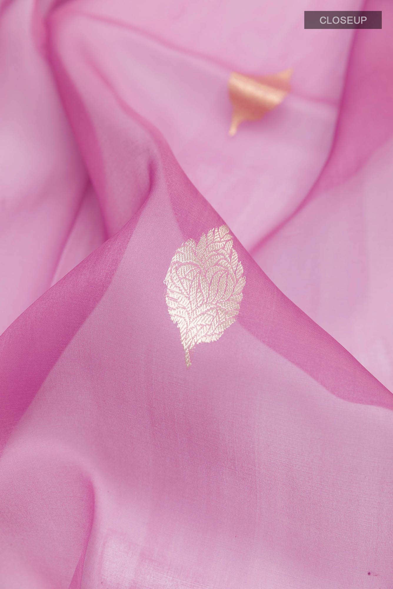 Lavender Dual Tone Organza Silk Saree