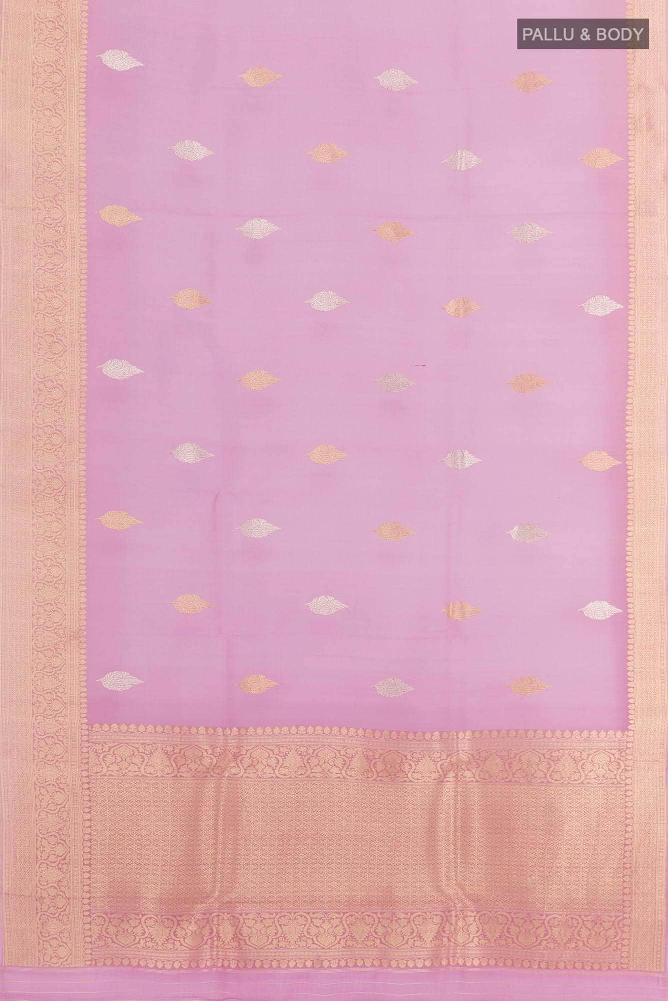 Lavender Dual Tone Organza Silk Saree