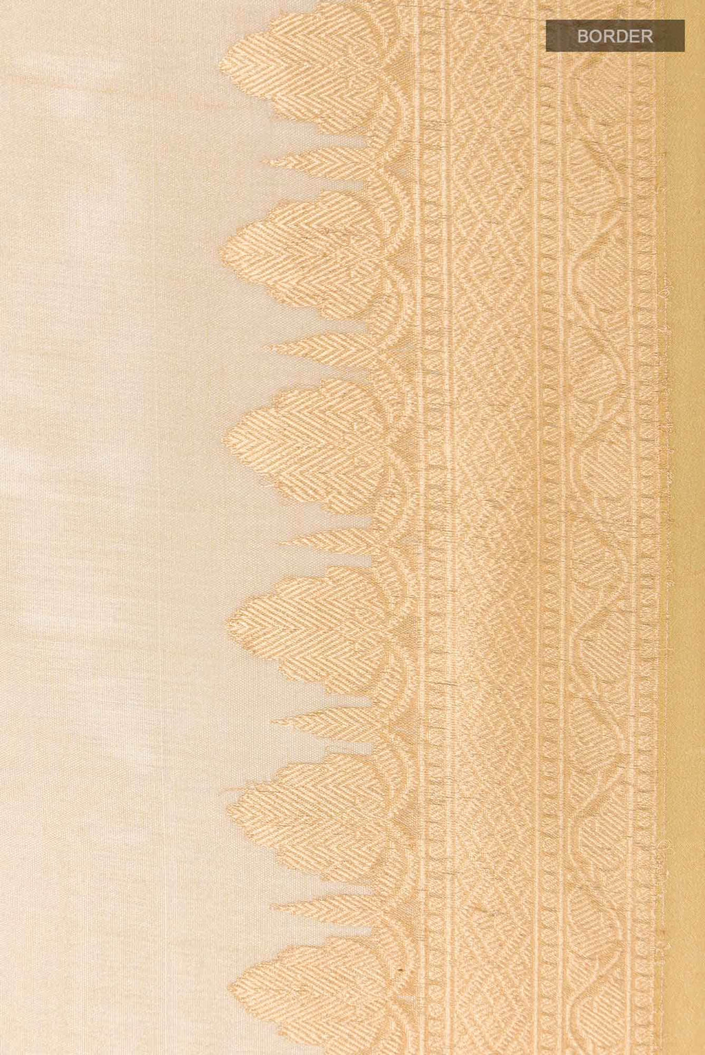 Golden Peach Organza Silk Saree
