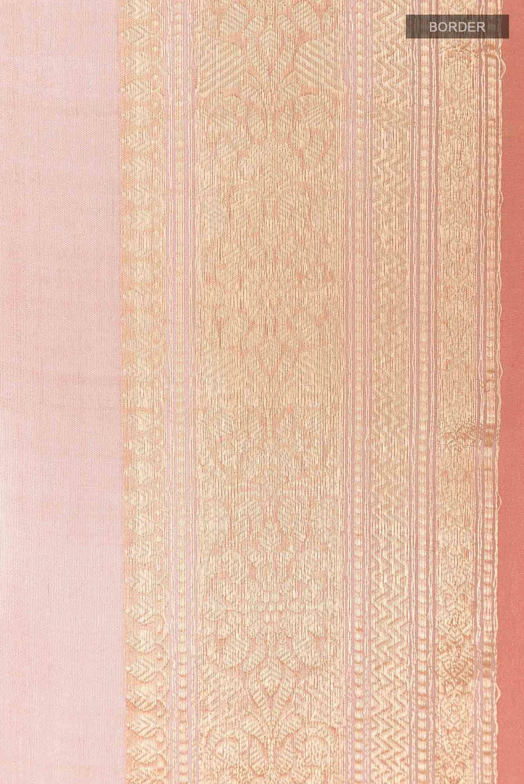 Peach Dual Tone Banarasi Tissue Silk Saree