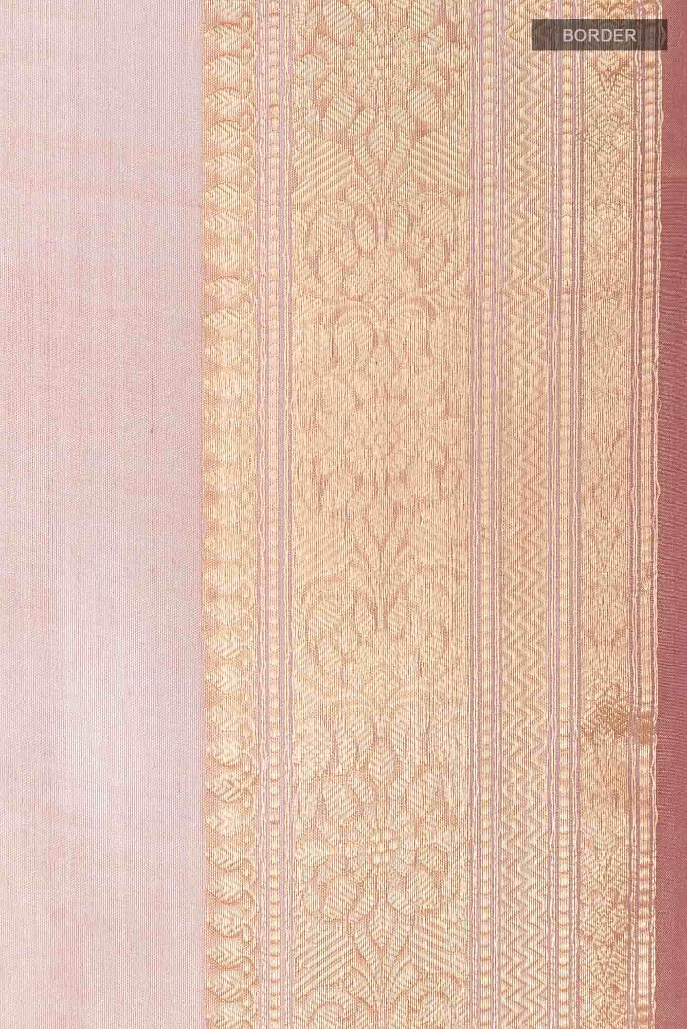 Lilac Dual Tone Banarasi Tissue Silk Saree
