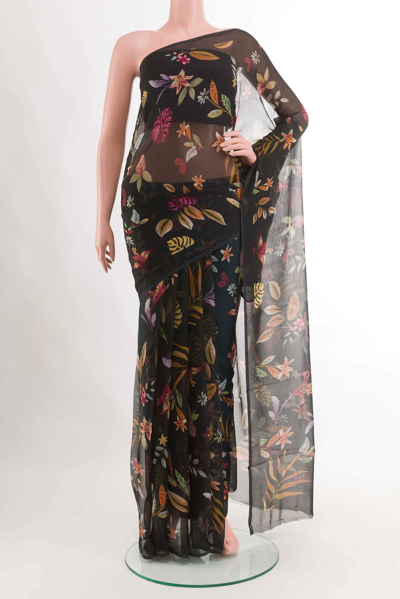 Black Chiffon Saree