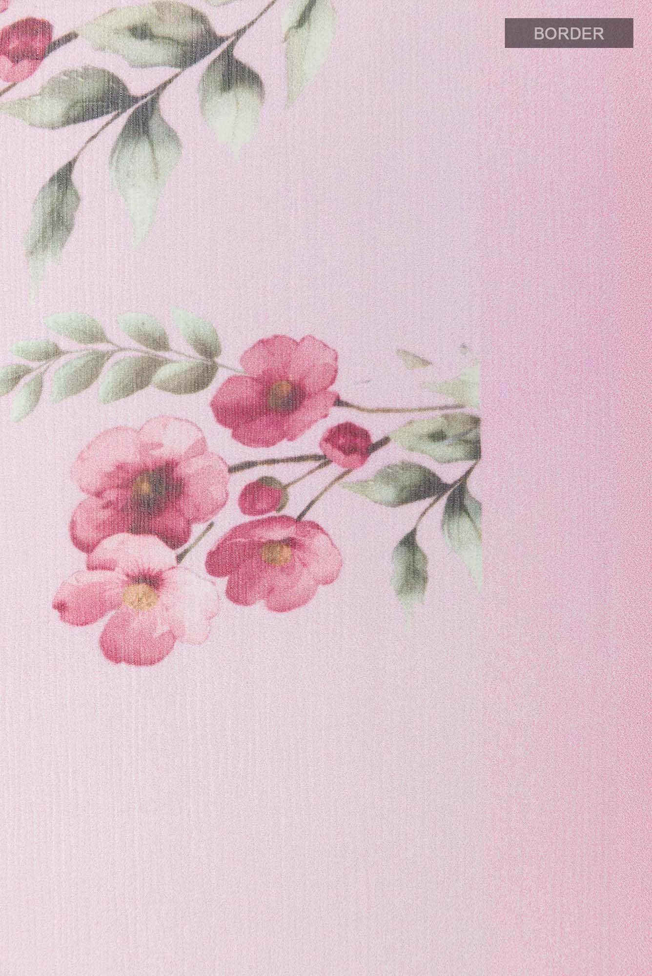 Olive Green Chiffon Saree