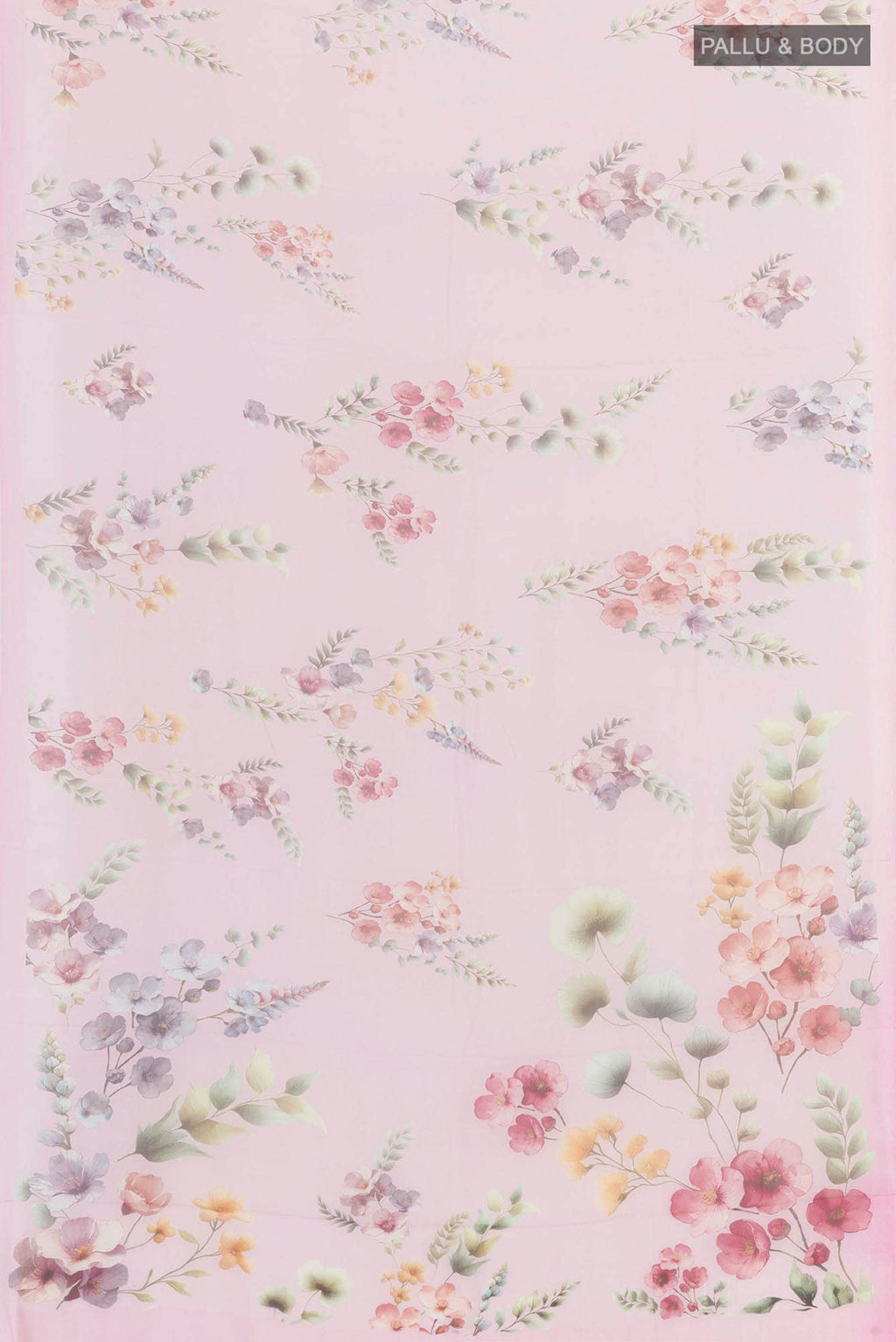 Olive Green Chiffon Saree