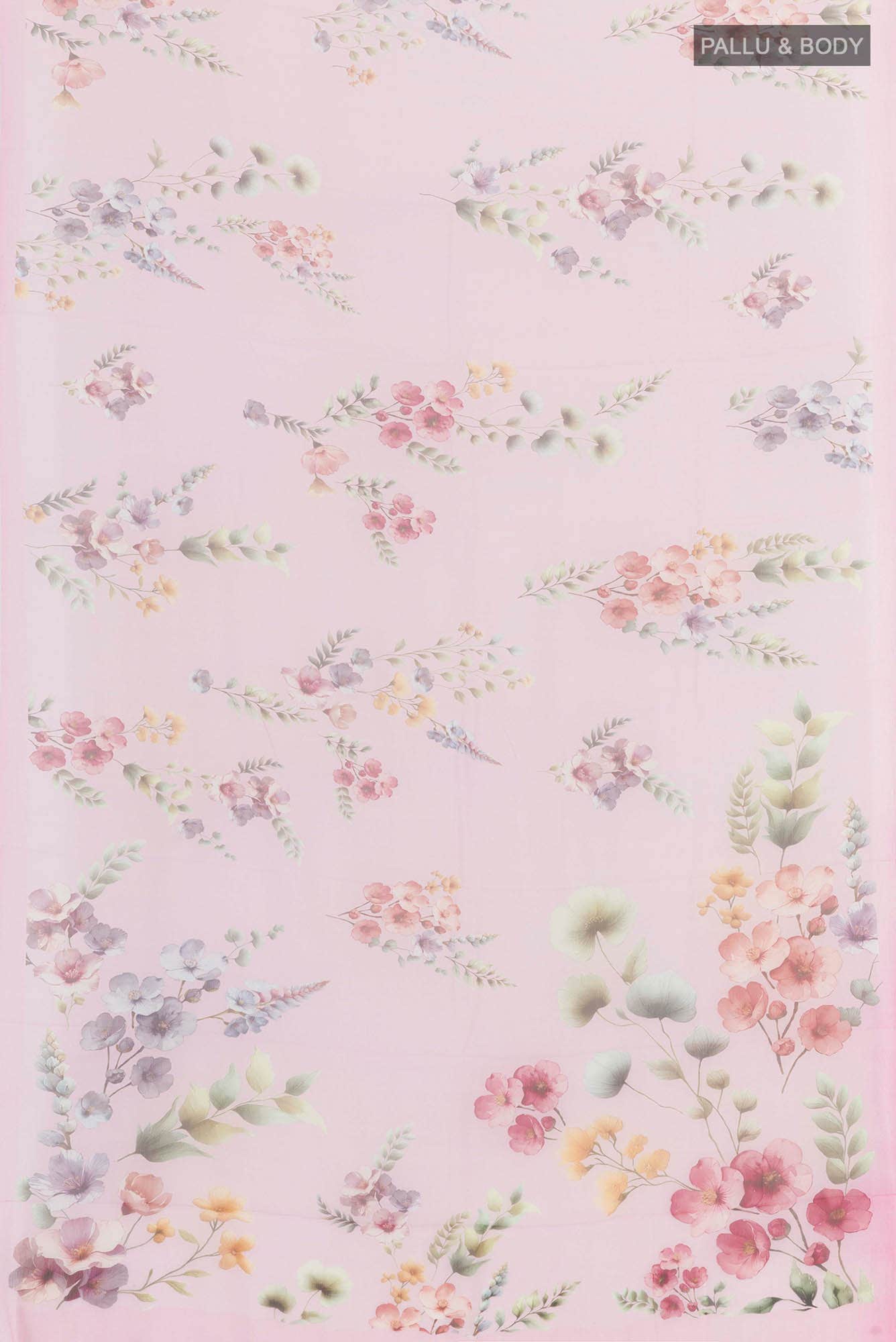 Olive Green Chiffon Saree