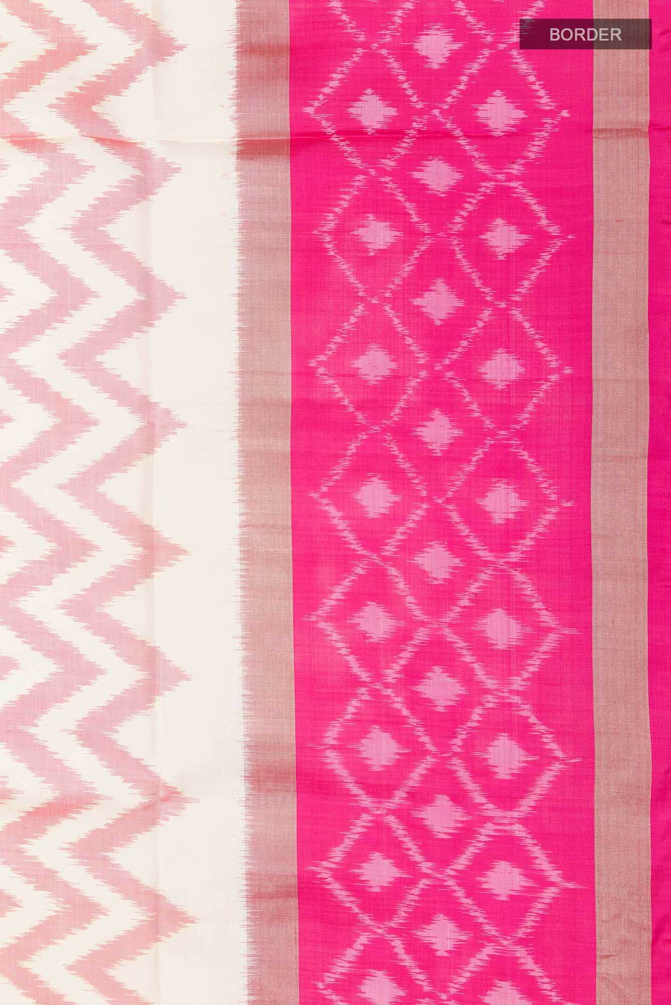 Off White Soft Silk Saree