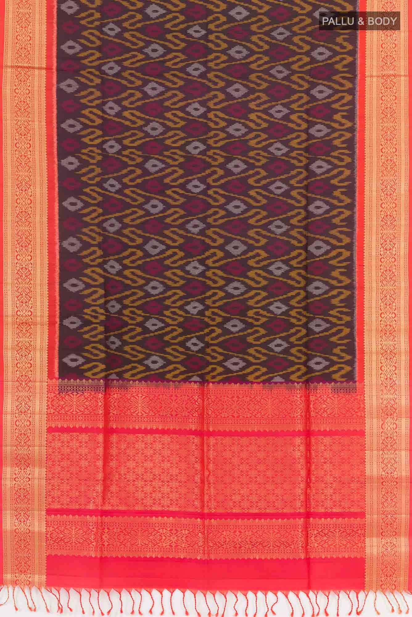 Black Dual Tone Soft Silk Saree