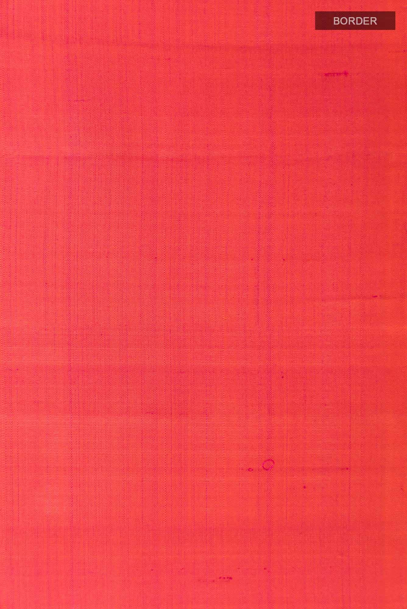 Orange Dual Tone Kanchipuram Silk Saree