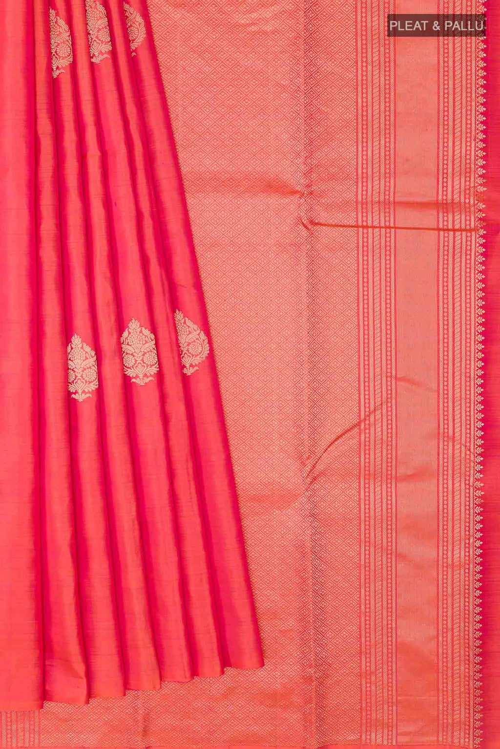 Orange Dual Tone Kanchipuram Silk Saree