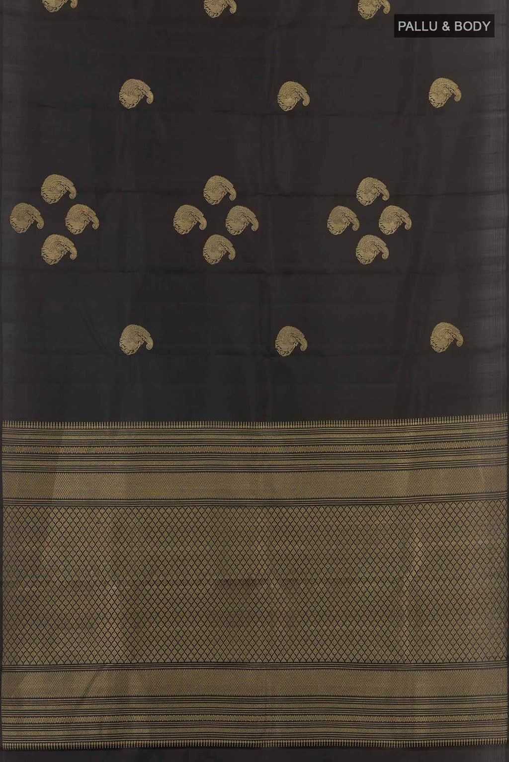 Black Kanchipuram Silk Saree