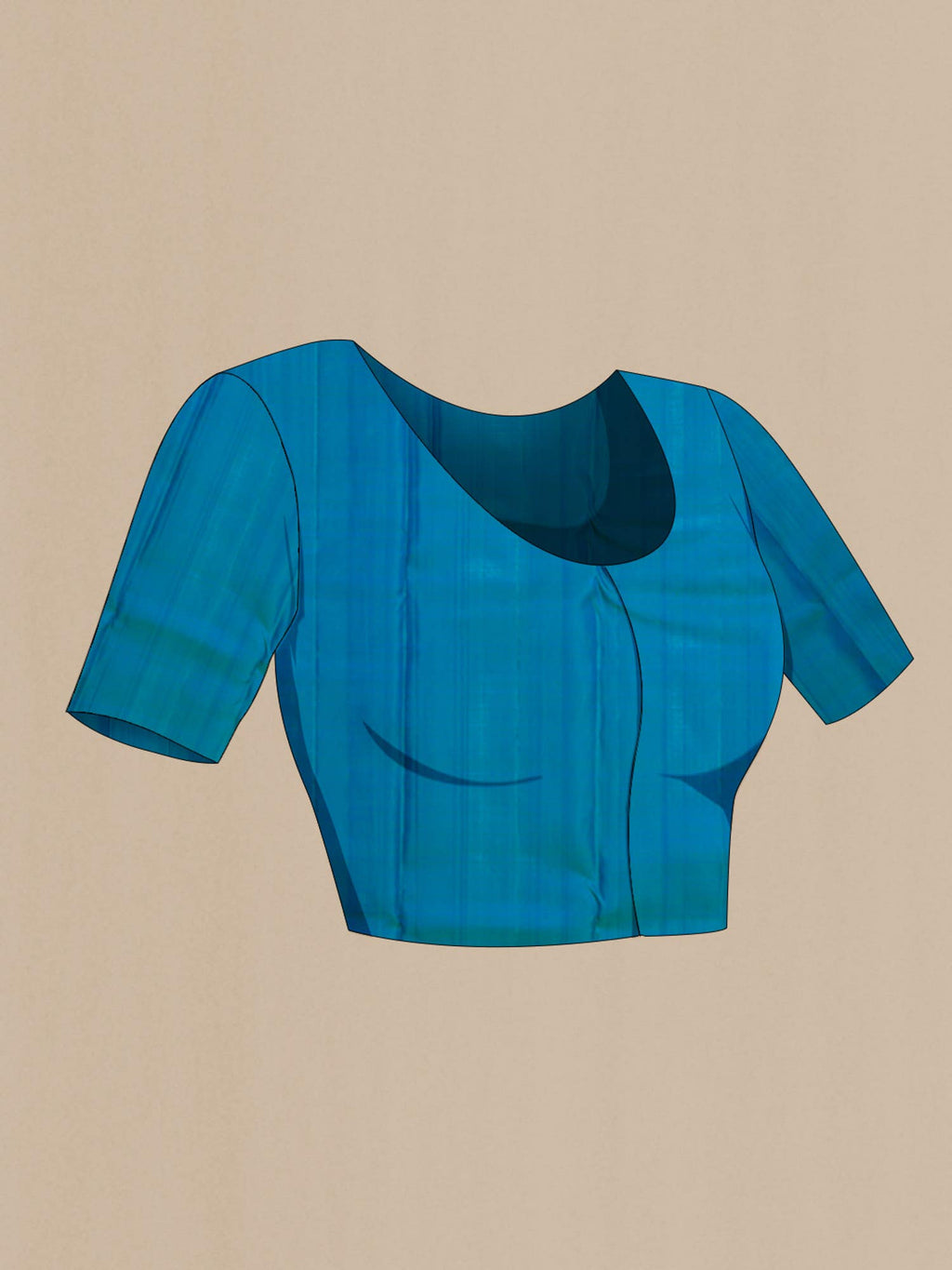 Peacock Blue Kanchipuram Silk Saree