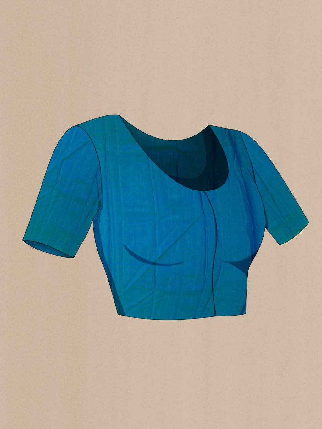 Peacock Blue Kanchipuram Silk Saree