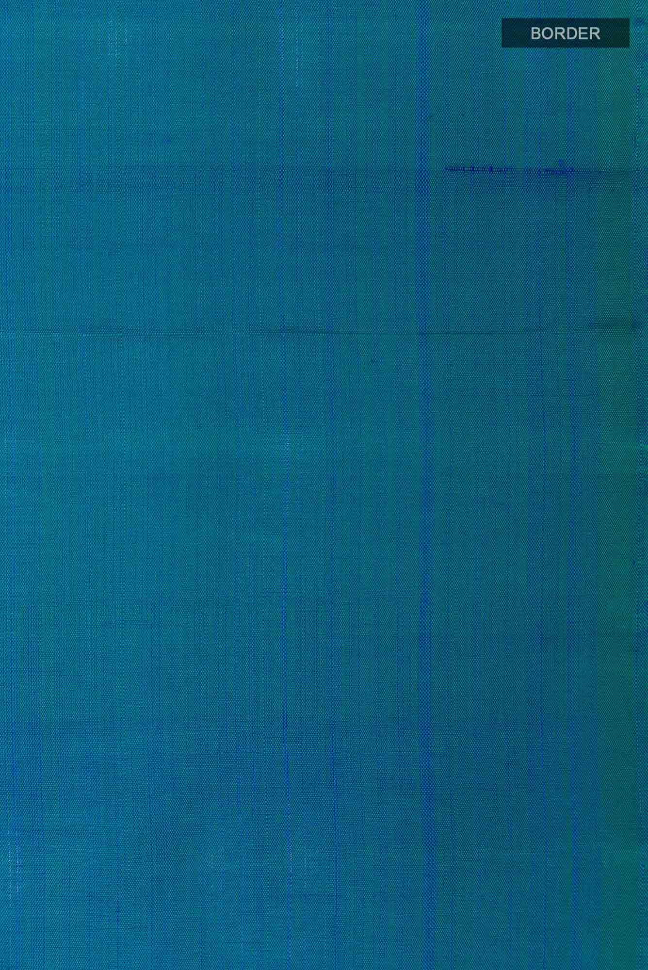 Peacock Blue Kanchipuram Silk Saree