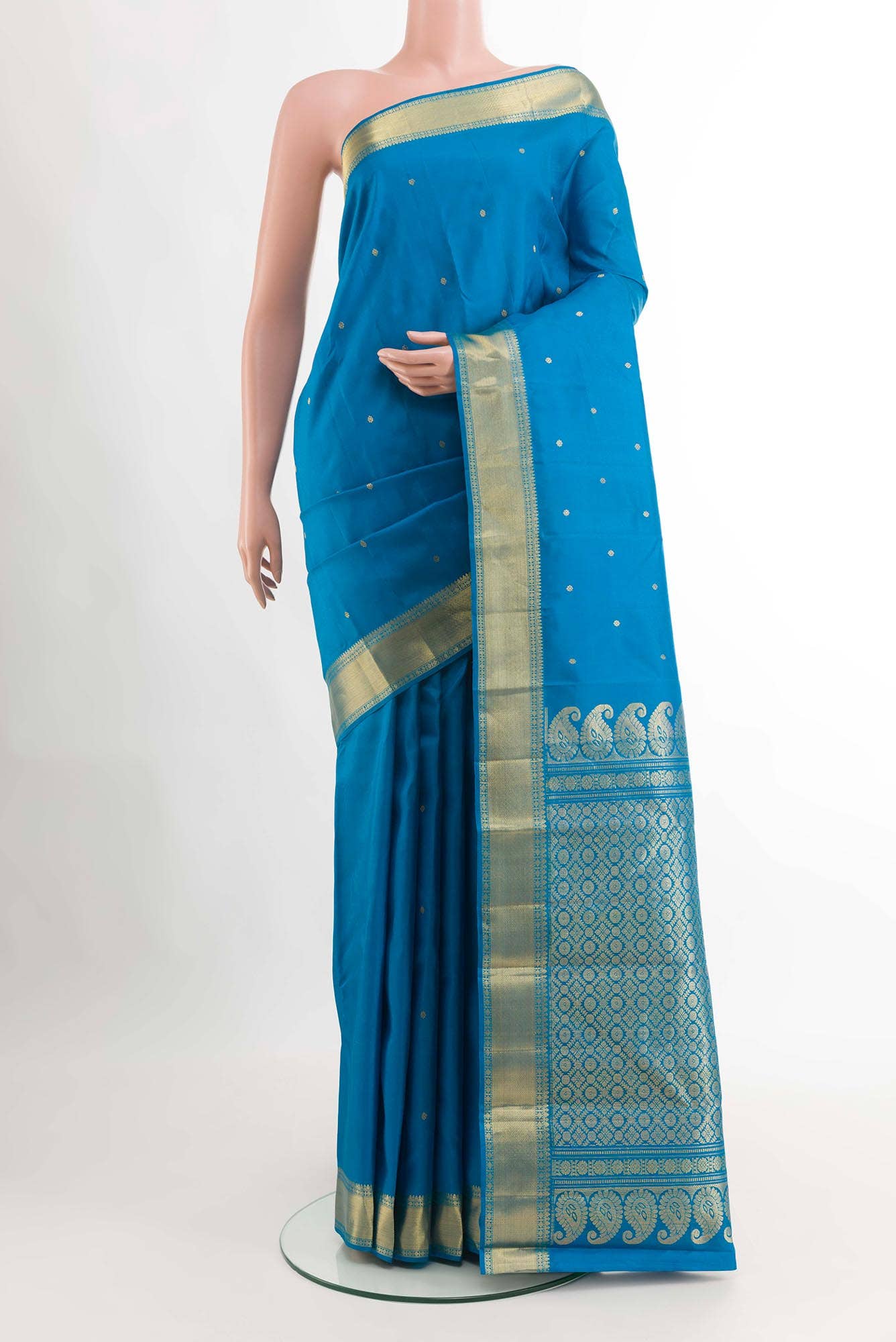 Blue Kanchipuram Silk Saree