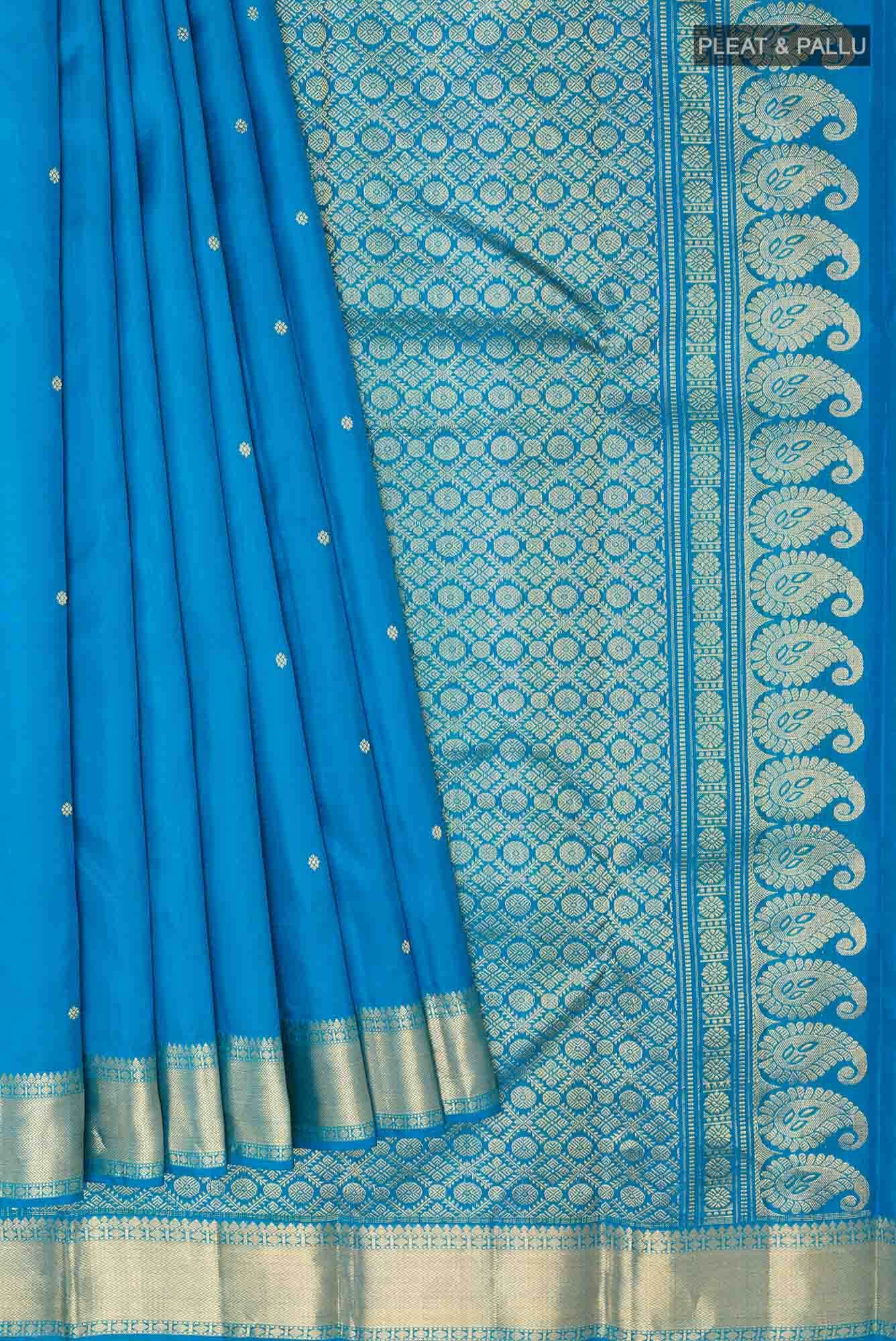 Blue Kanchipuram Silk Saree