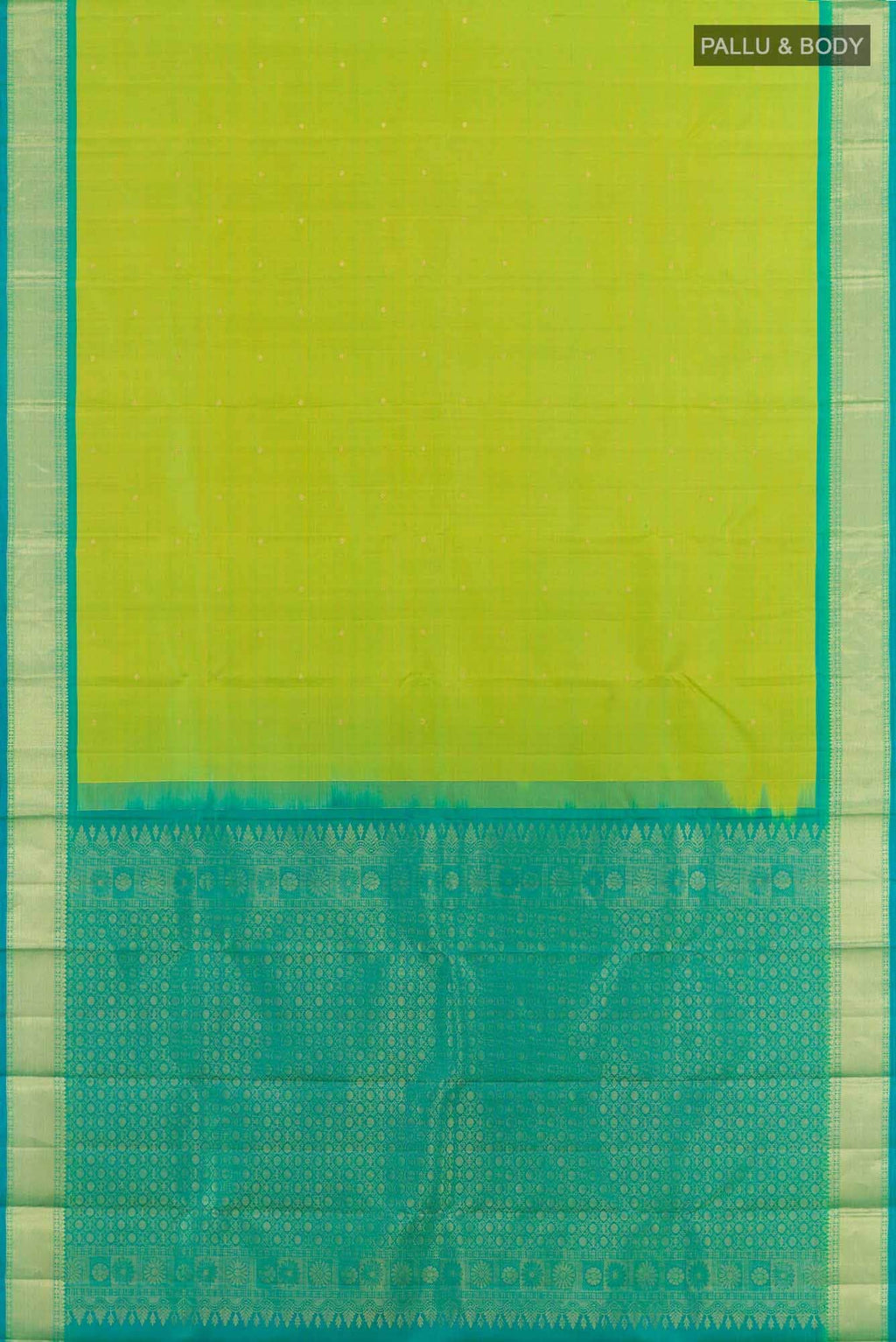 Parrot Green Kanchipuram Silk Saree