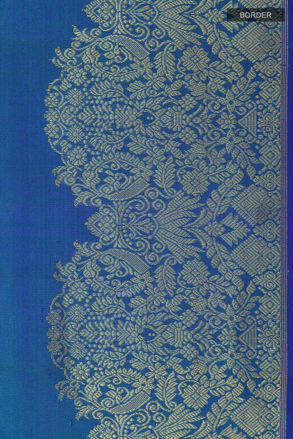 Peacock Blue Kanchipuram Silk Saree