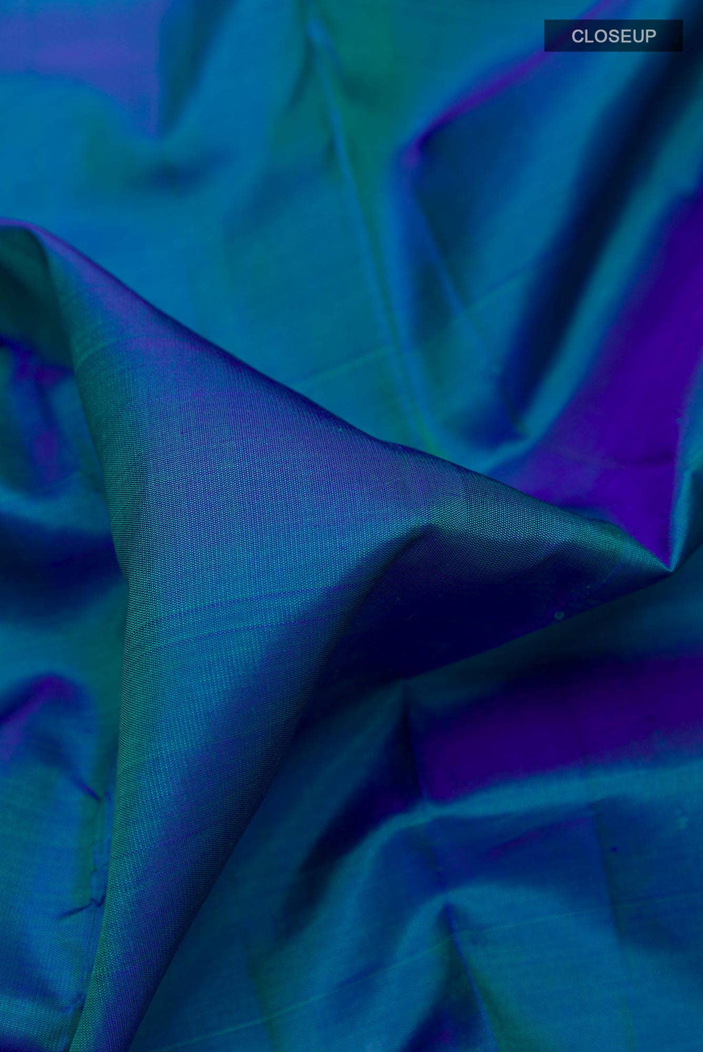 Peacock Blue Kanchipuram Silk Saree