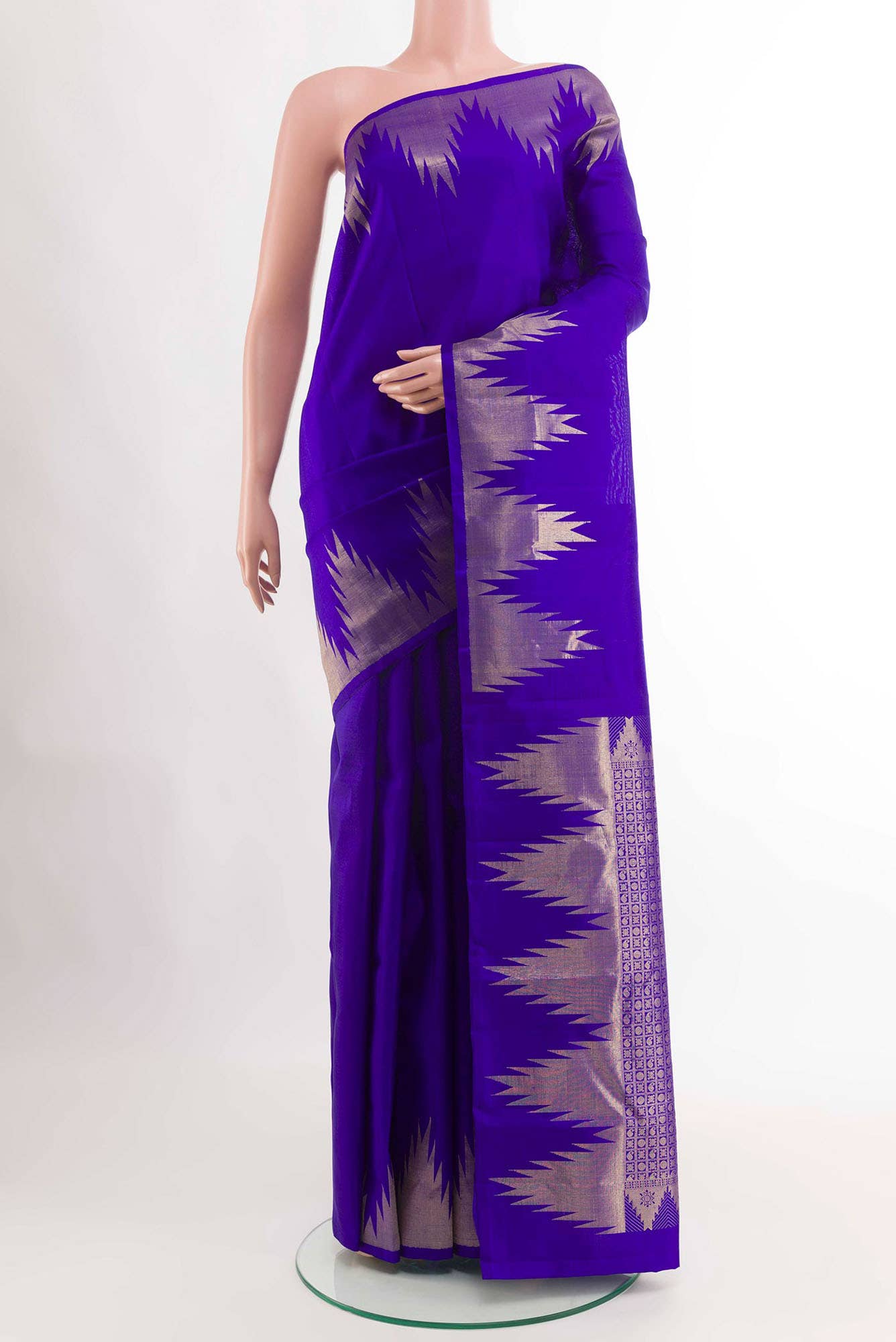 Blue Kanchipuram Silk Saree
