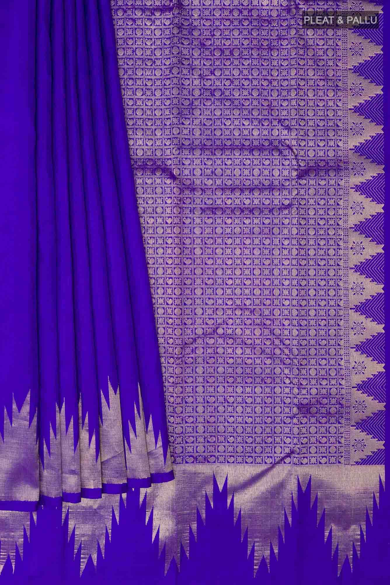 Blue Kanchipuram Silk Saree