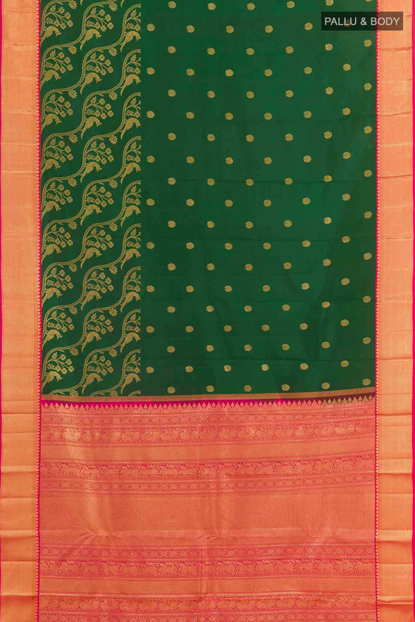 Green Dual Tone Kanchipuram Silk Saree