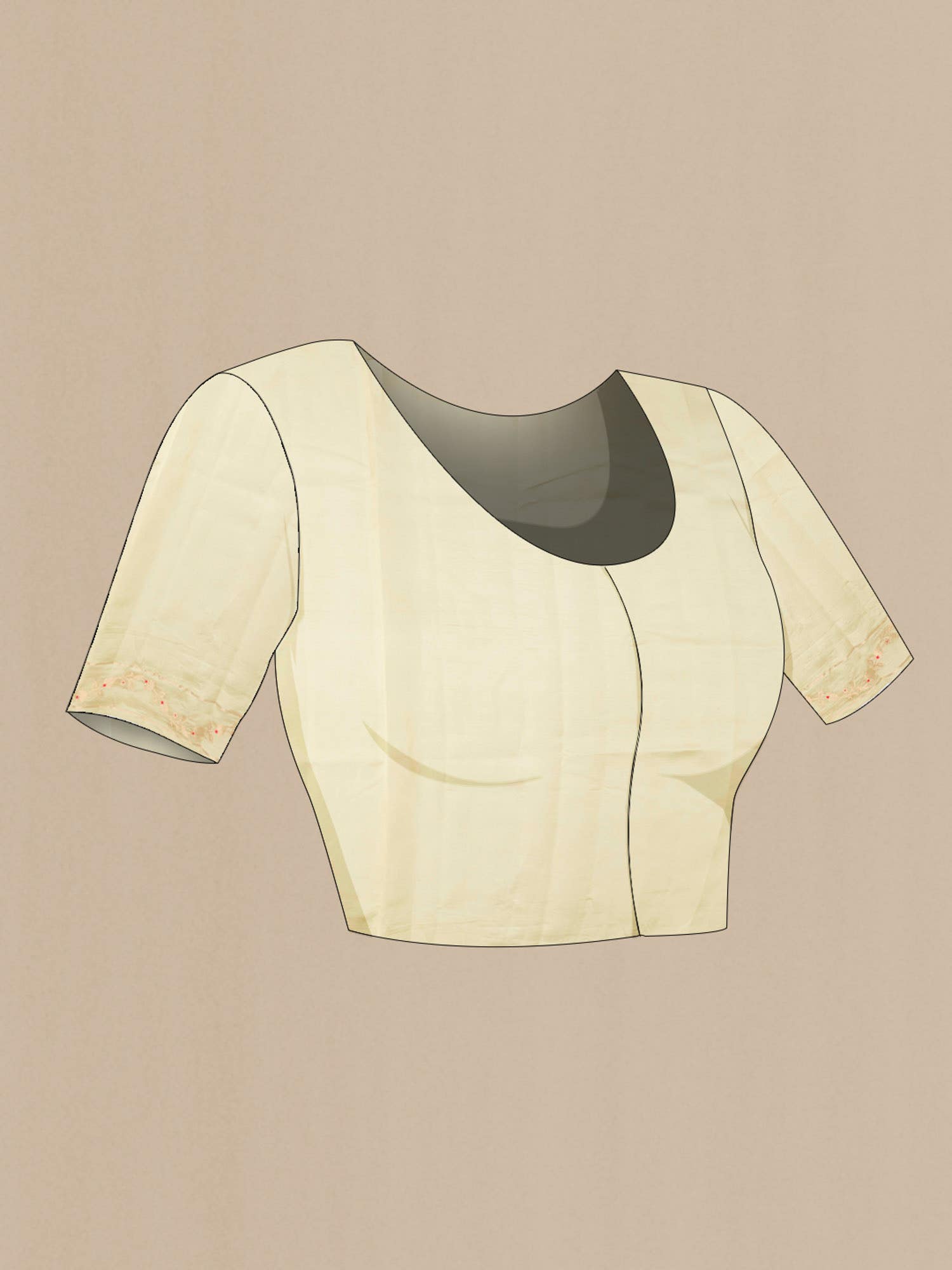 Beige Banarasi Saree