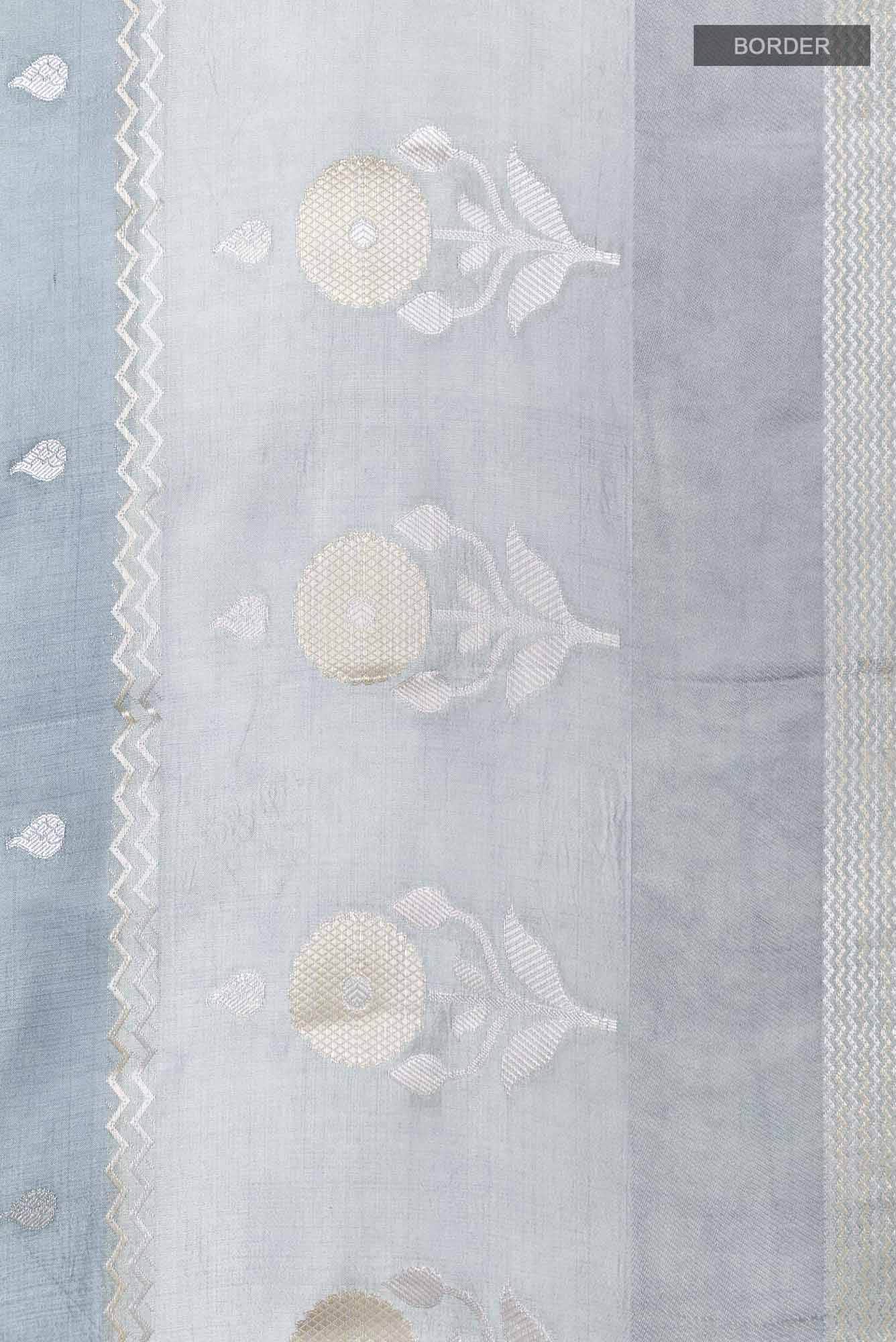 Grey Banarasi Saree