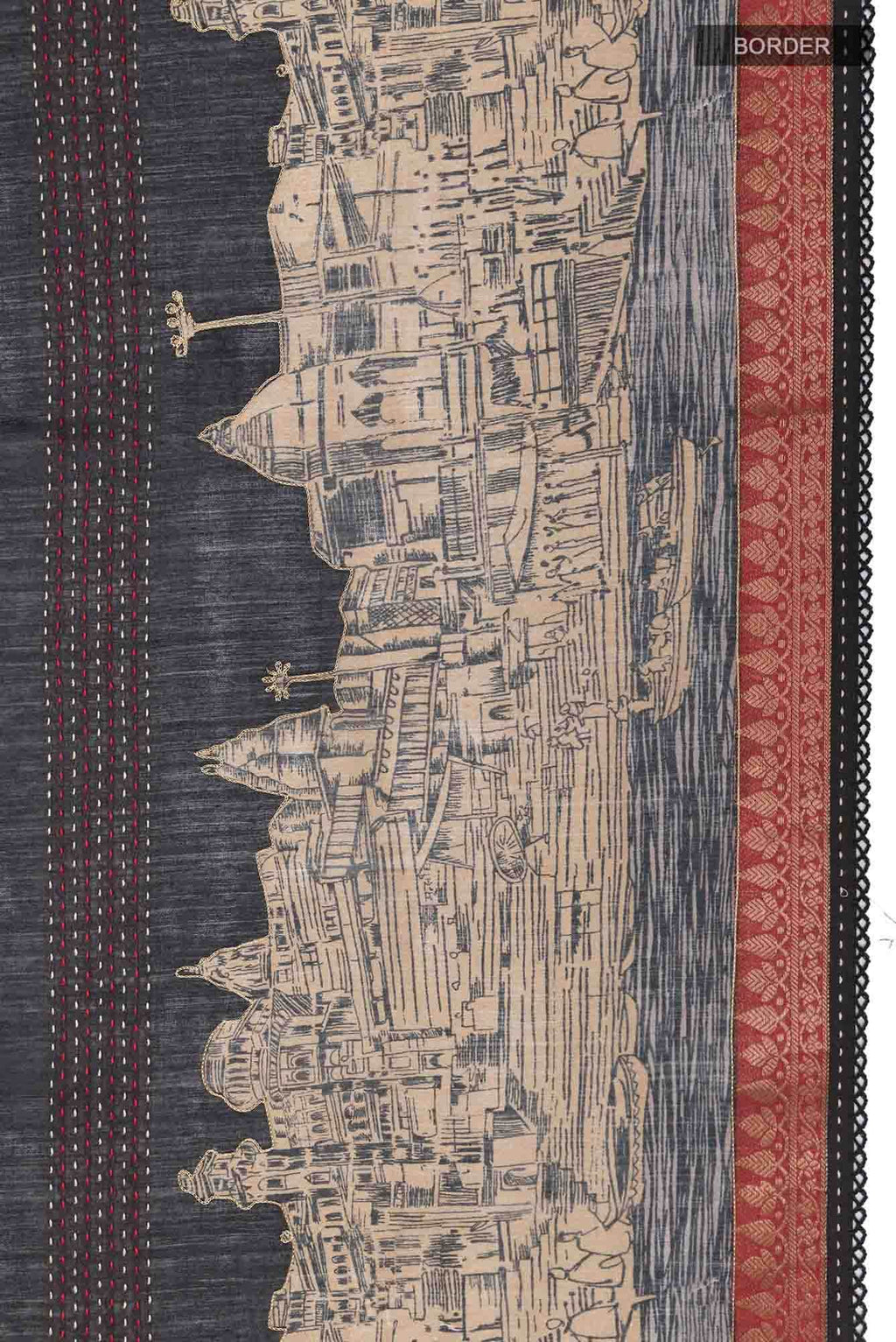 Black Tussar Saree
