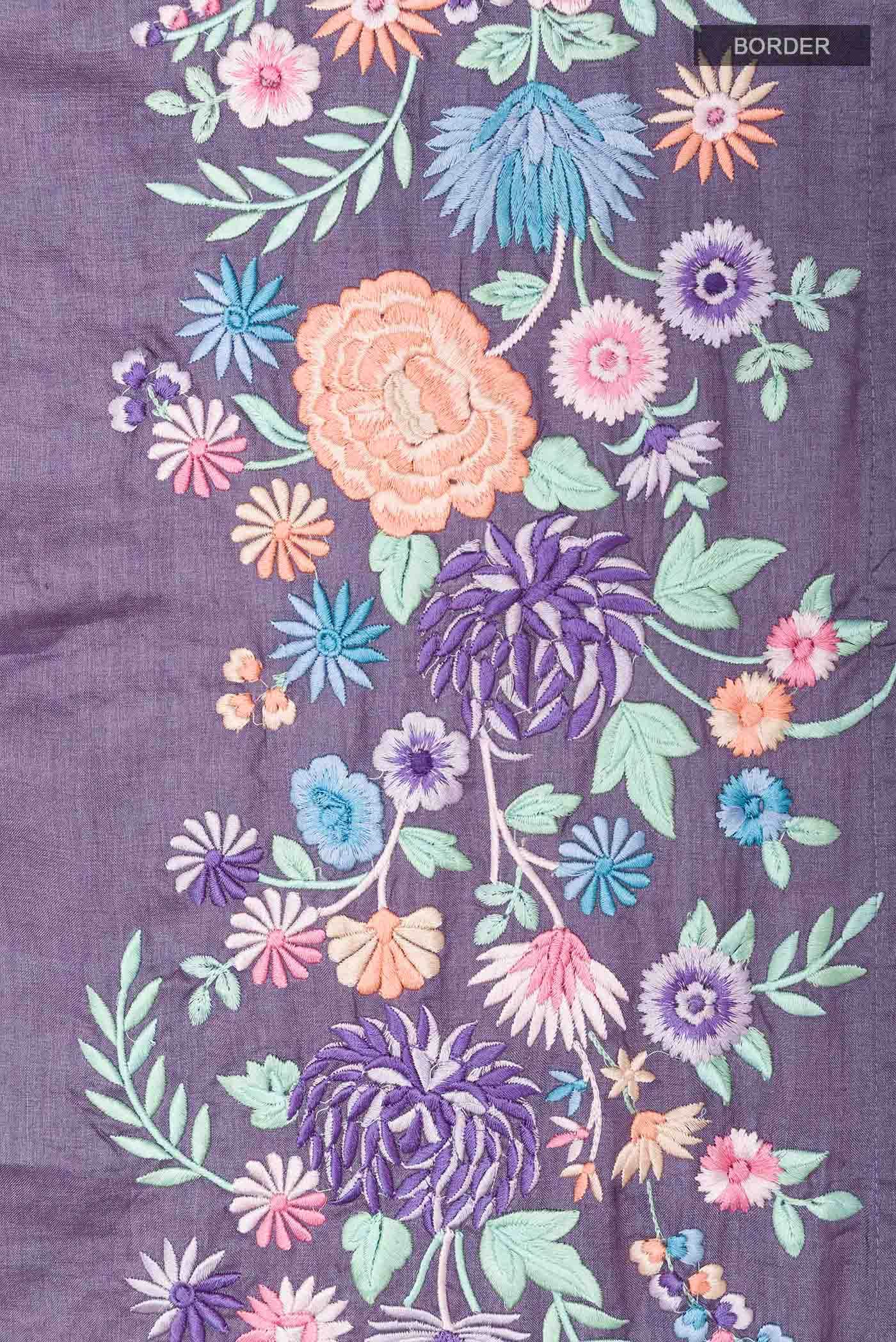 Purple Tussar Saree