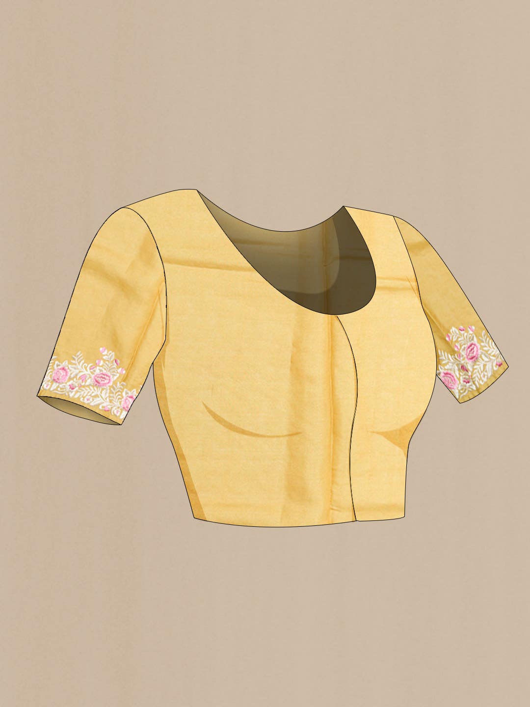 Mustard Tussar Saree