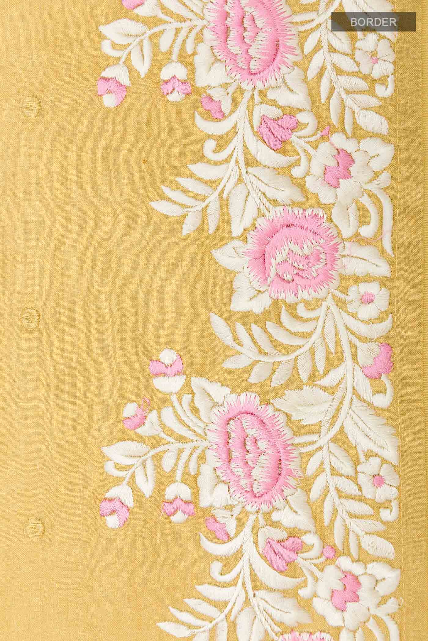 Mustard Tussar Saree