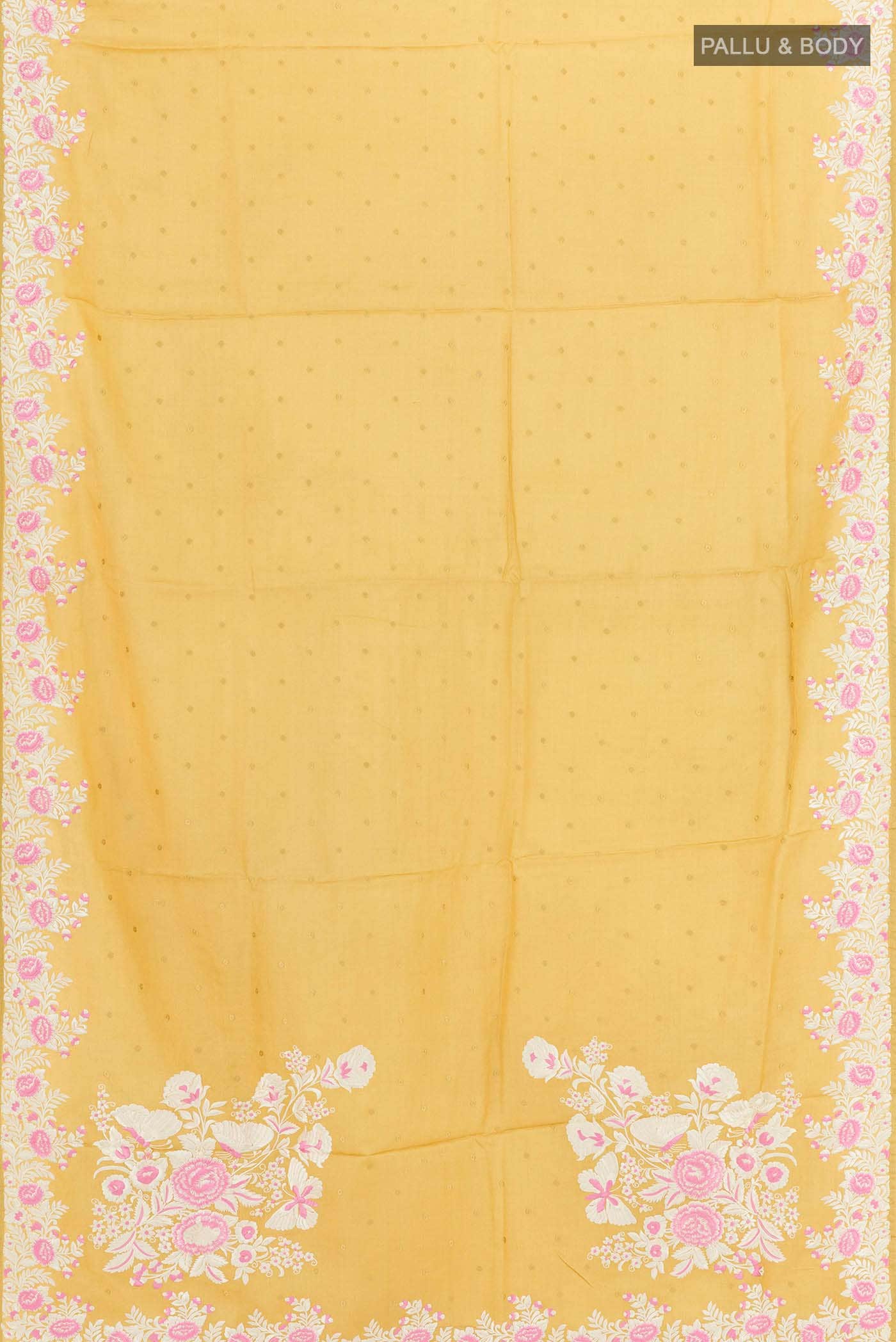 Mustard Tussar Saree