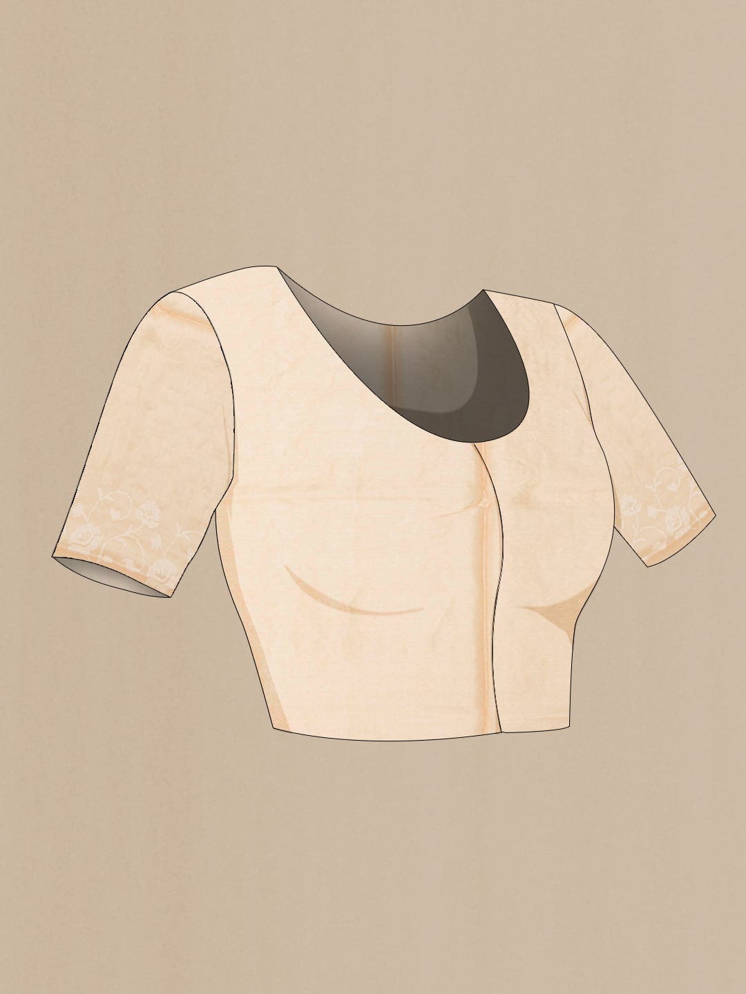 Cream Tussar Saree