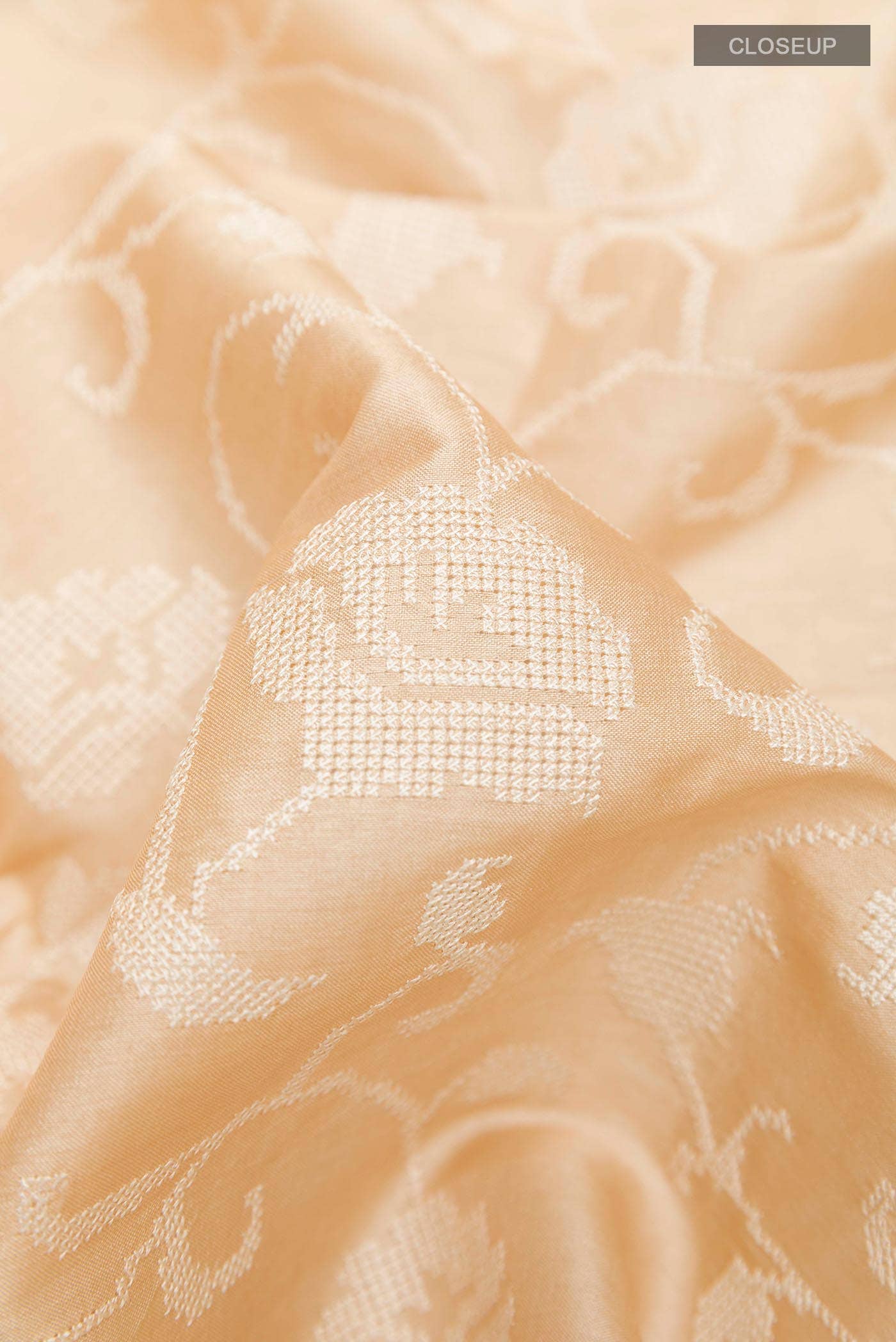 Cream Tussar Saree