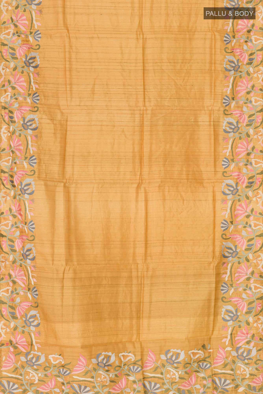 Yellow Tussar Saree