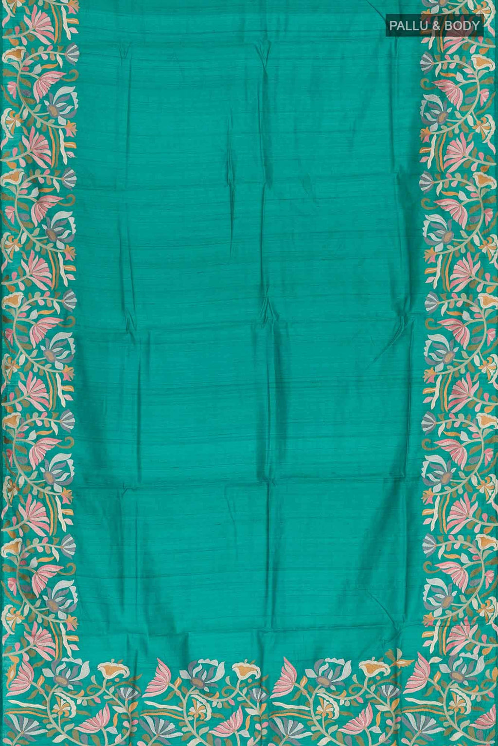 Sea Green Tussar Saree