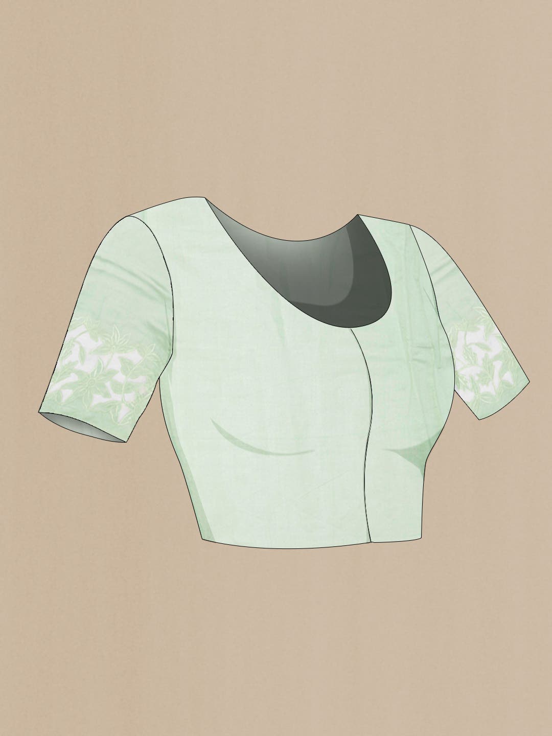 Mint Green Tussar Saree