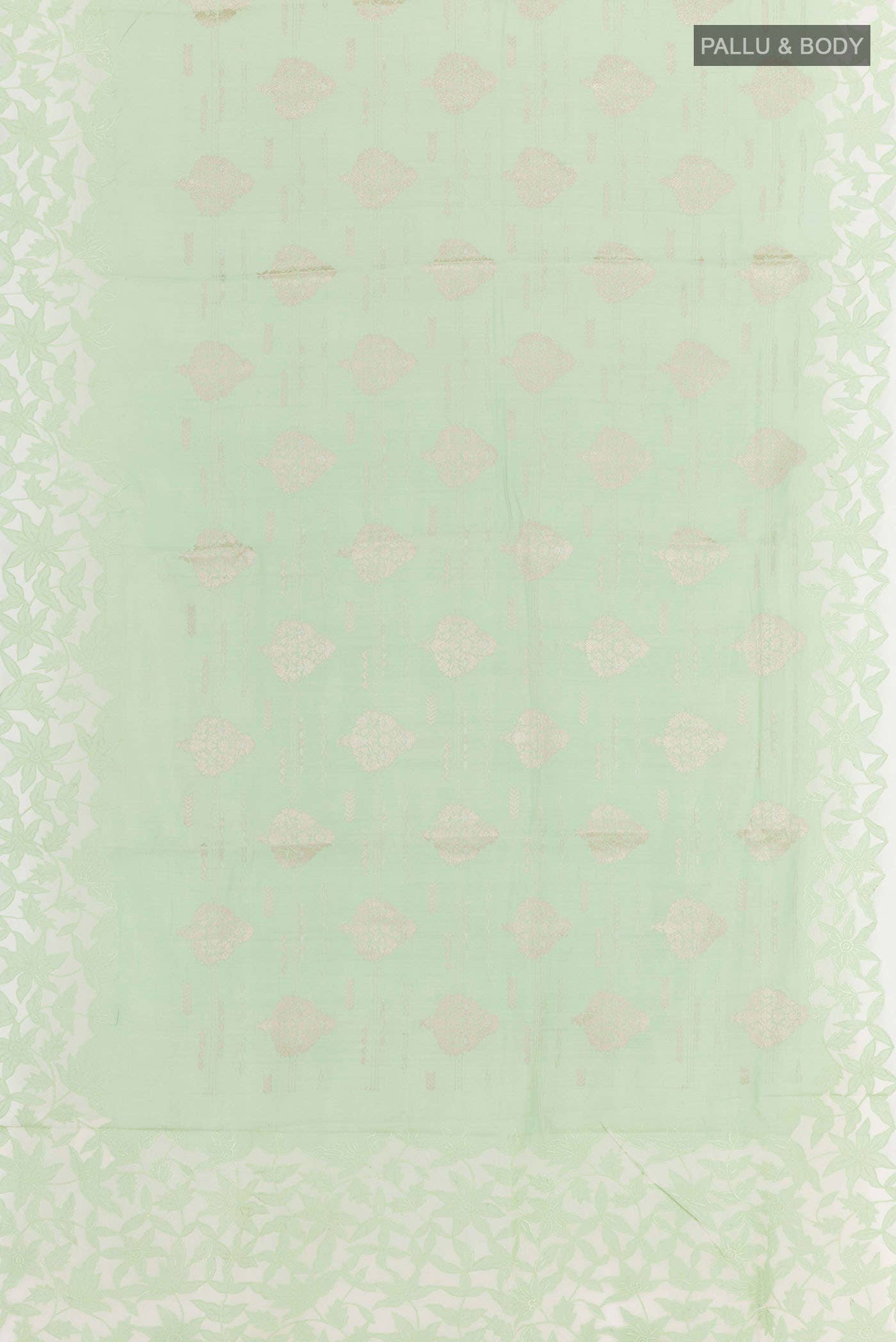 Mint Green Tussar Saree