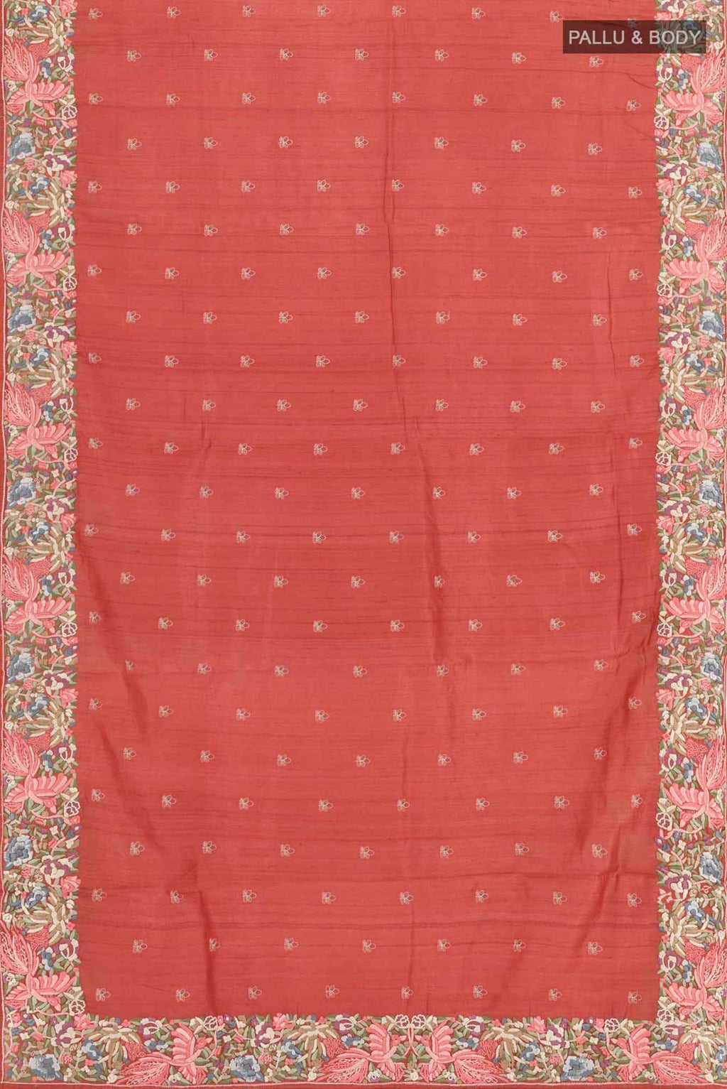 Red Tussar Saree