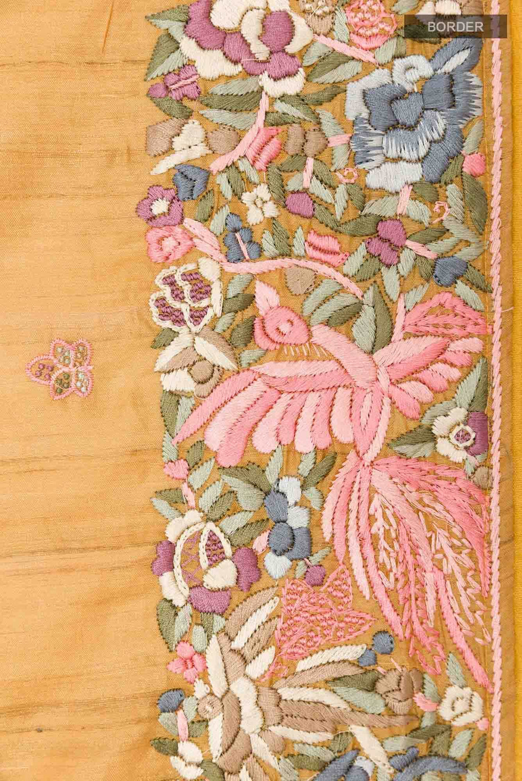 Mustard Tussar Saree