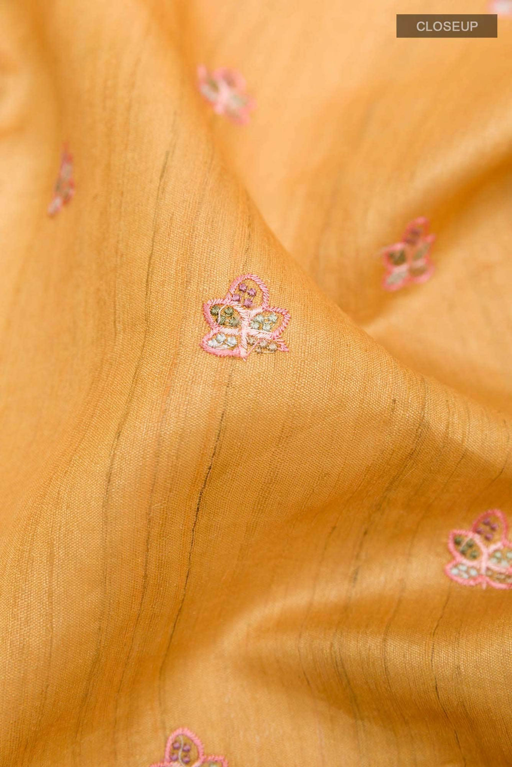 Mustard Tussar Saree