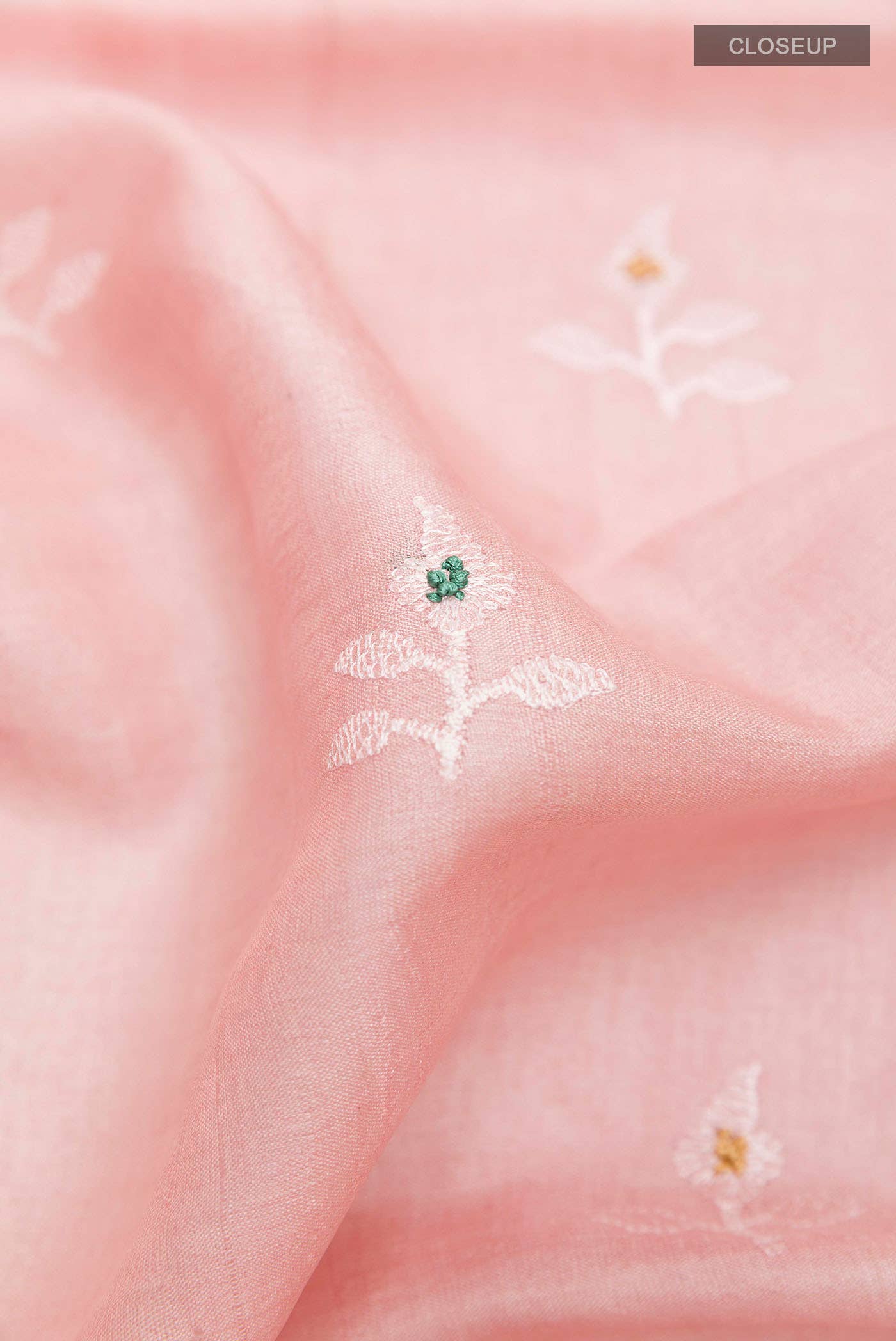 Rose pink Tussar Saree