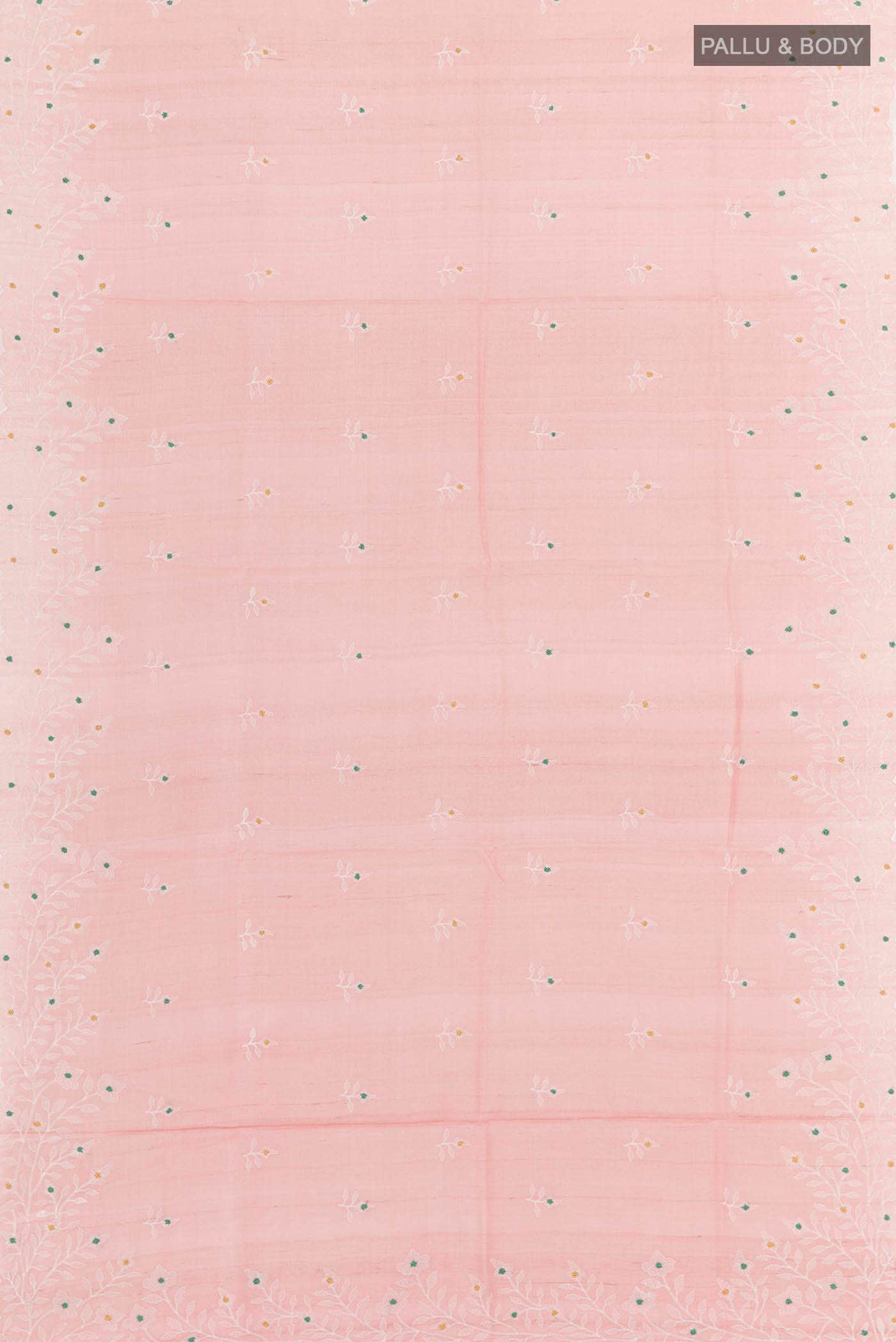 Rose pink Tussar Saree