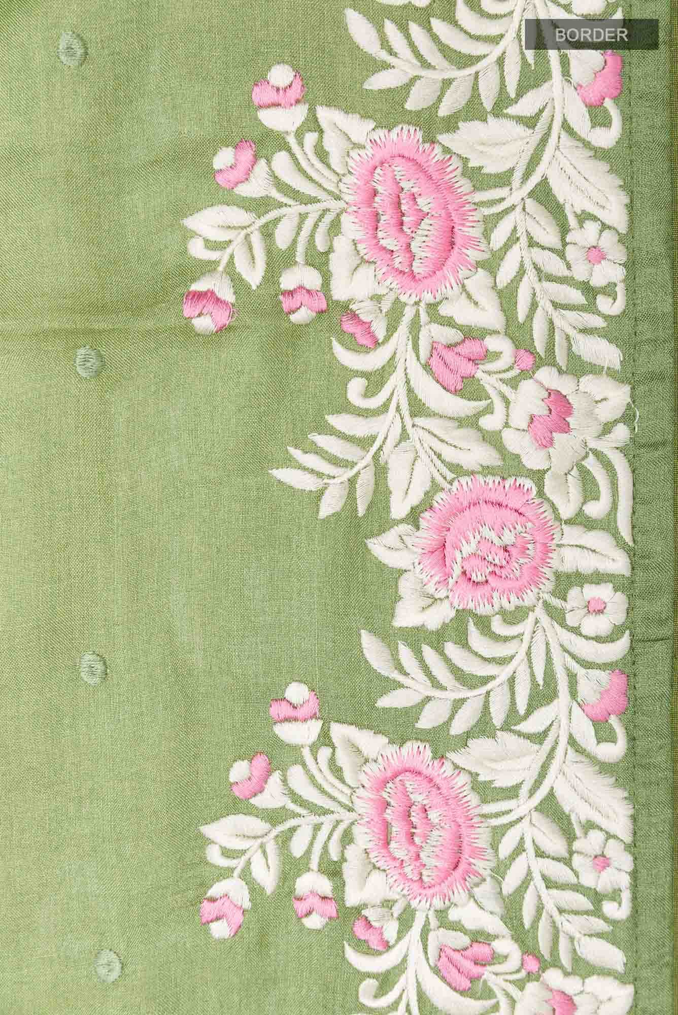 Green Tussar Saree
