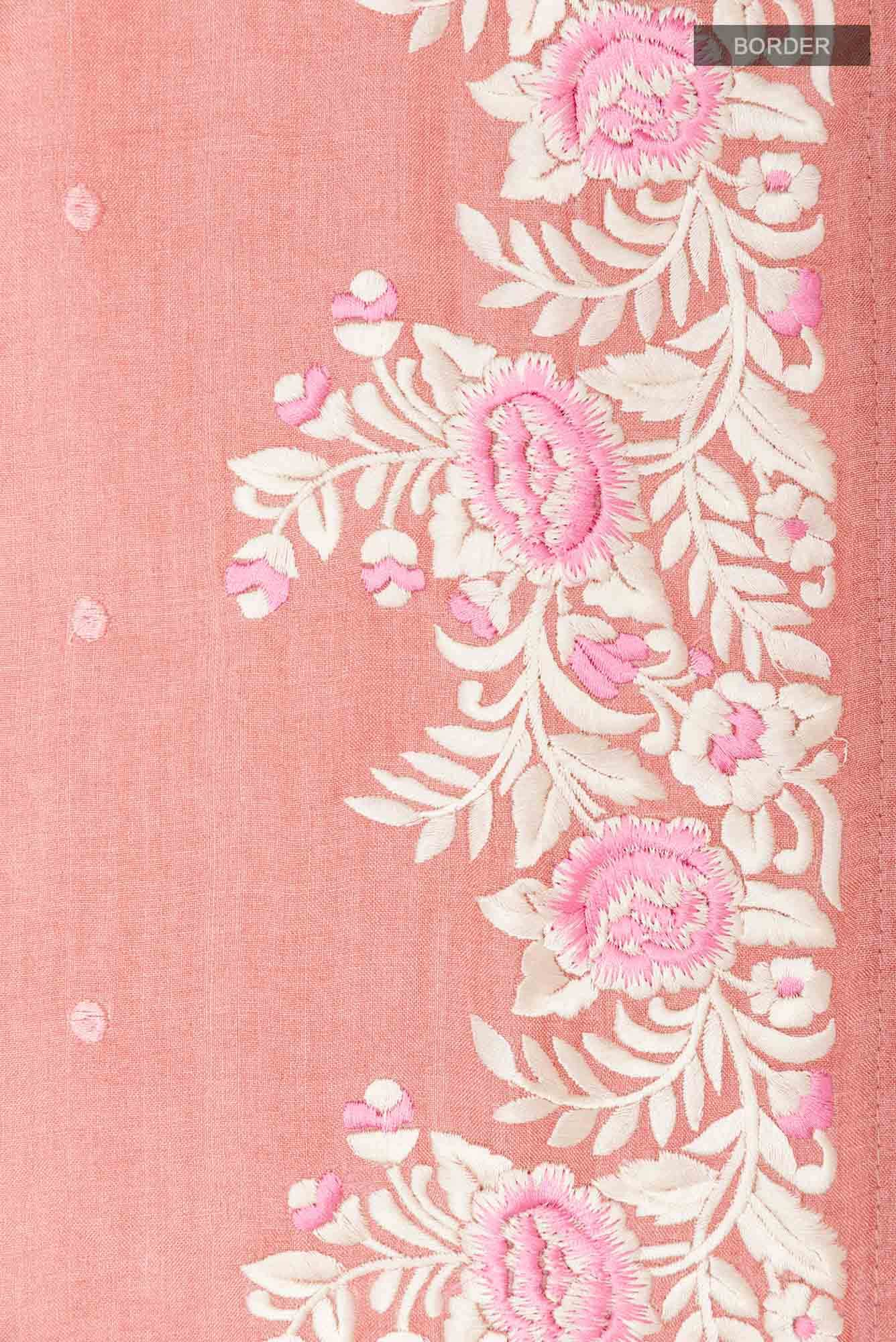 Pink Tussar Saree