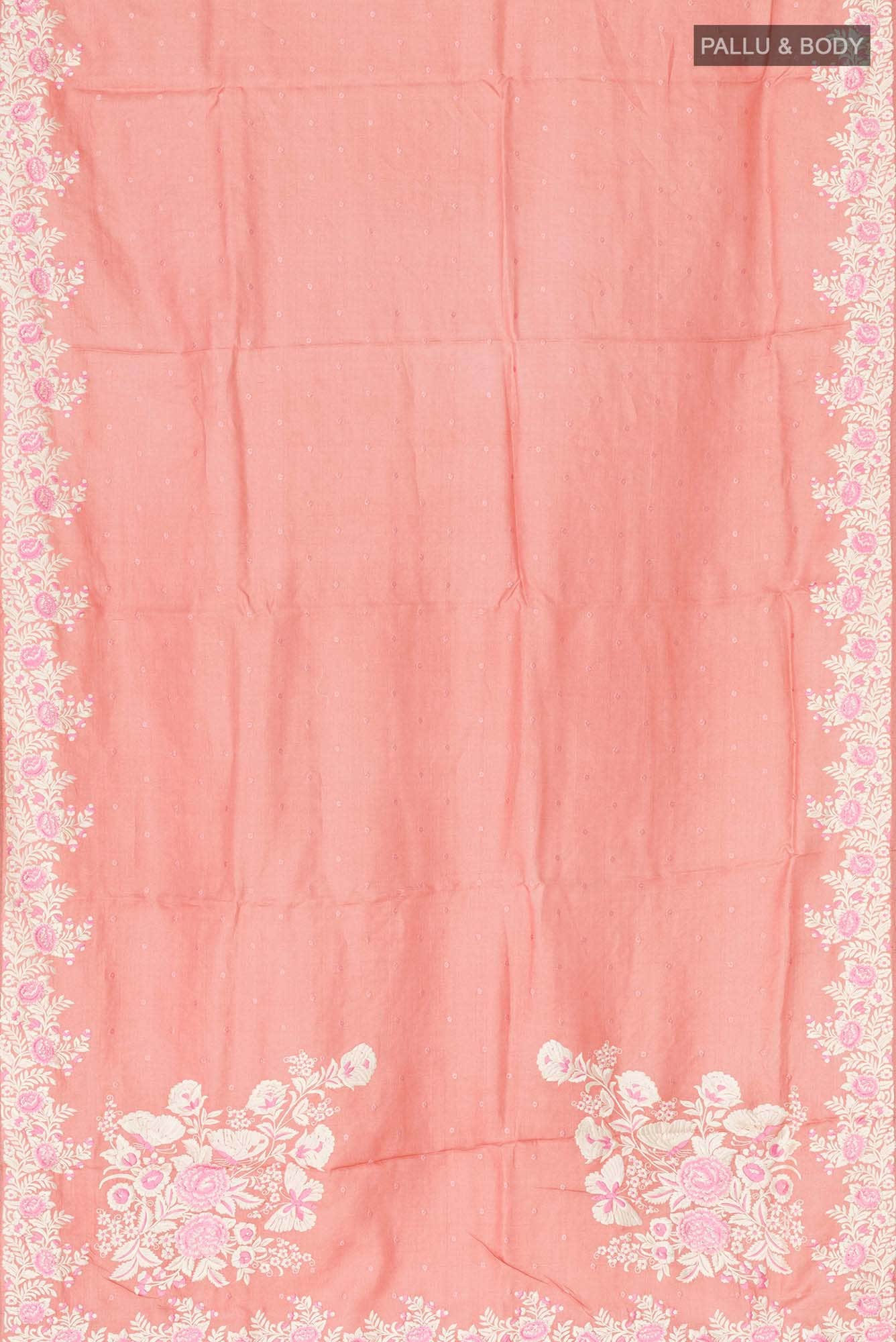 Pink Tussar Saree