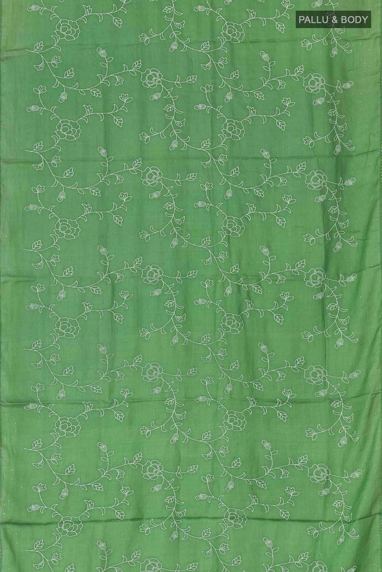 Green Tussar Saree