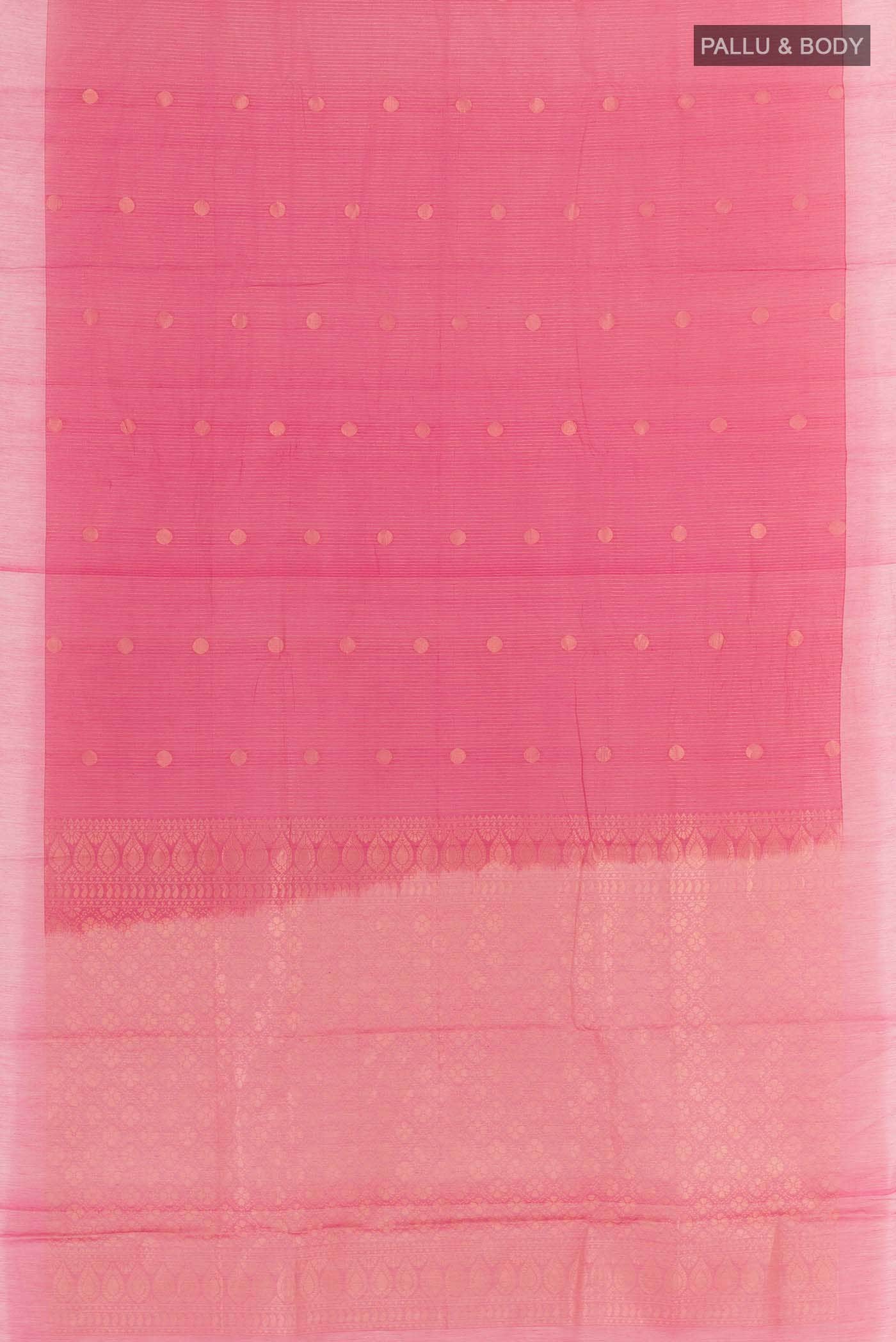 Pink Blended Kora Cotton Saree