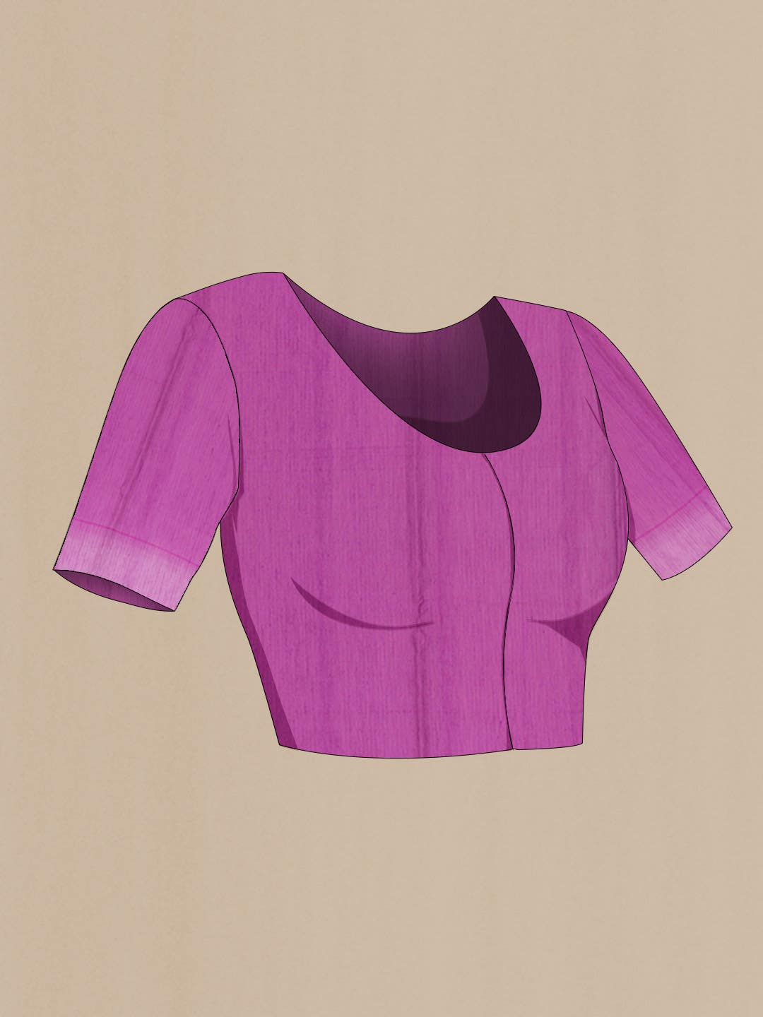 Purple Blended Kora Cotton Saree