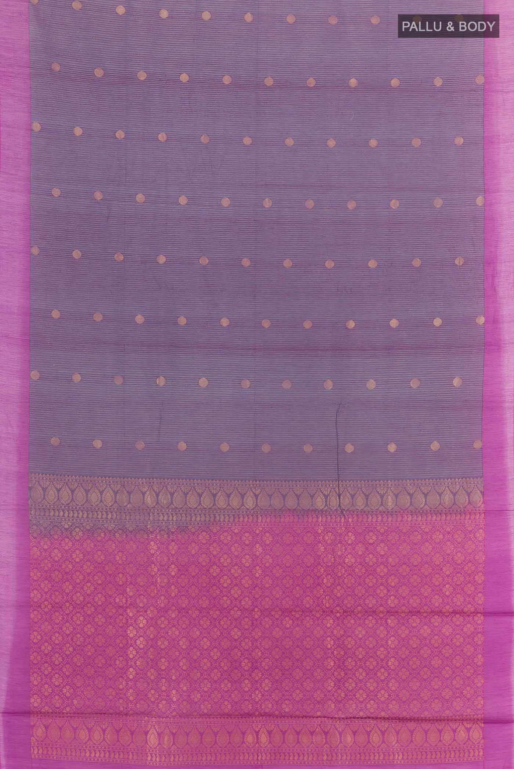 Purple Blended Kora Cotton Saree
